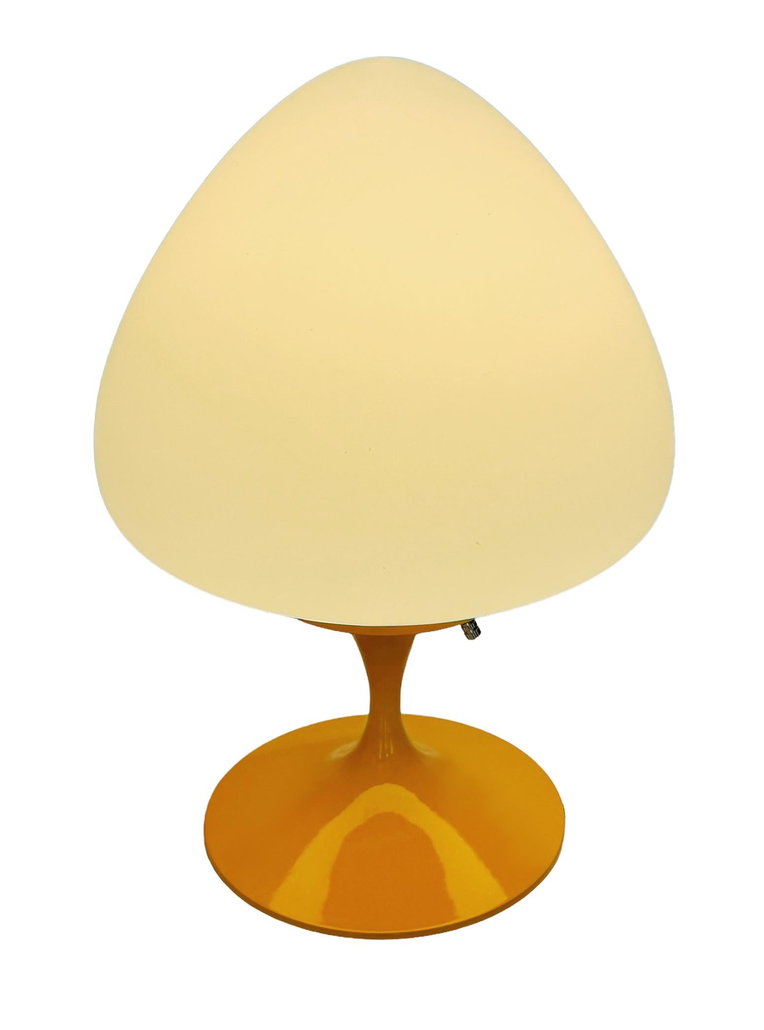 Mid-Century Modern Modern Tulip Bedside Table Lamp or Desk Lamp by Designline in Light Orange