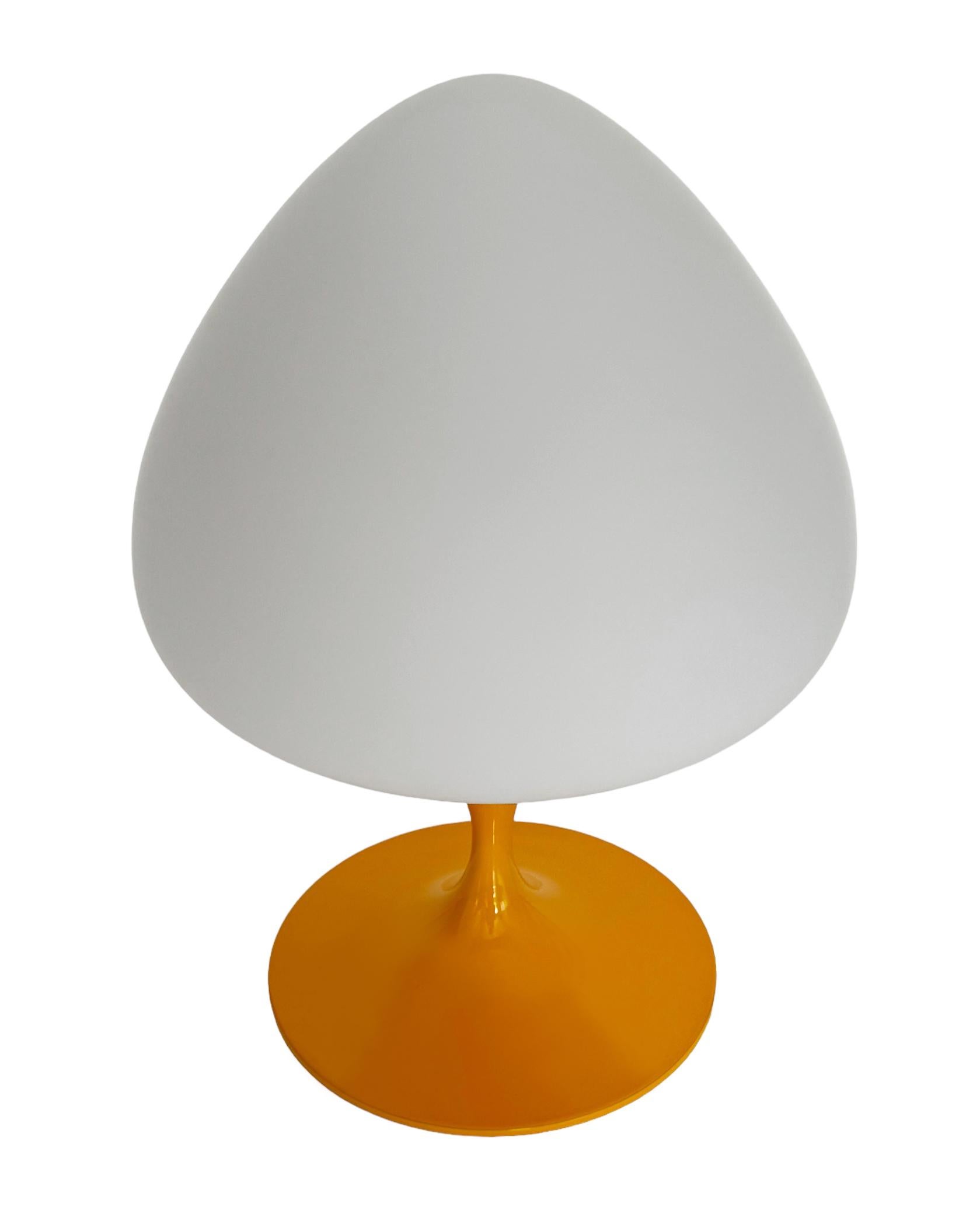 Indian Modern Tulip Bedside Table Lamp or Desk Lamp by Designline in Light Orange