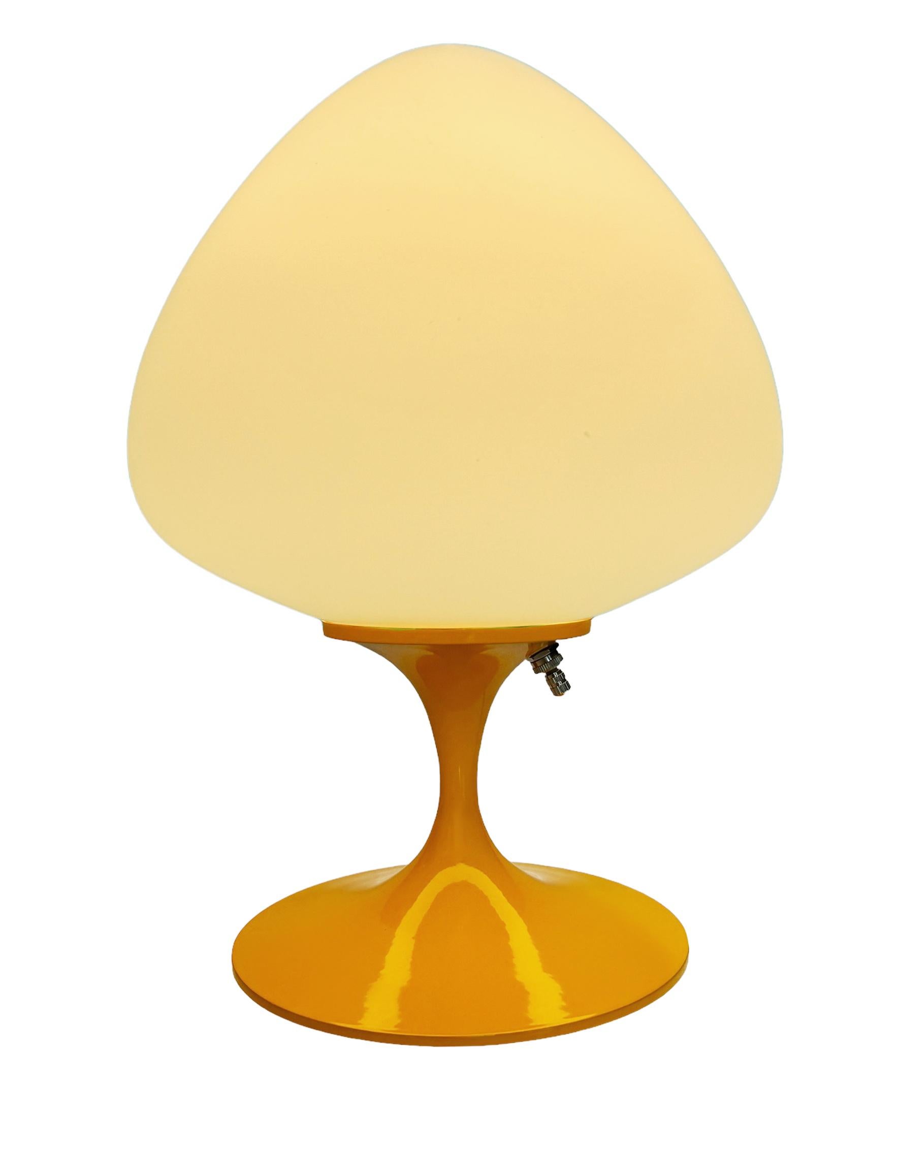 Modern Tulip Bedside Table Lamp or Desk Lamp by Designline in Light Orange In New Condition In Philadelphia, PA