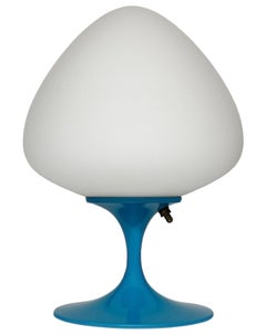 Modern Tulip Bedside Table Lamp or Desk Lamp by Designline in Retro Blue