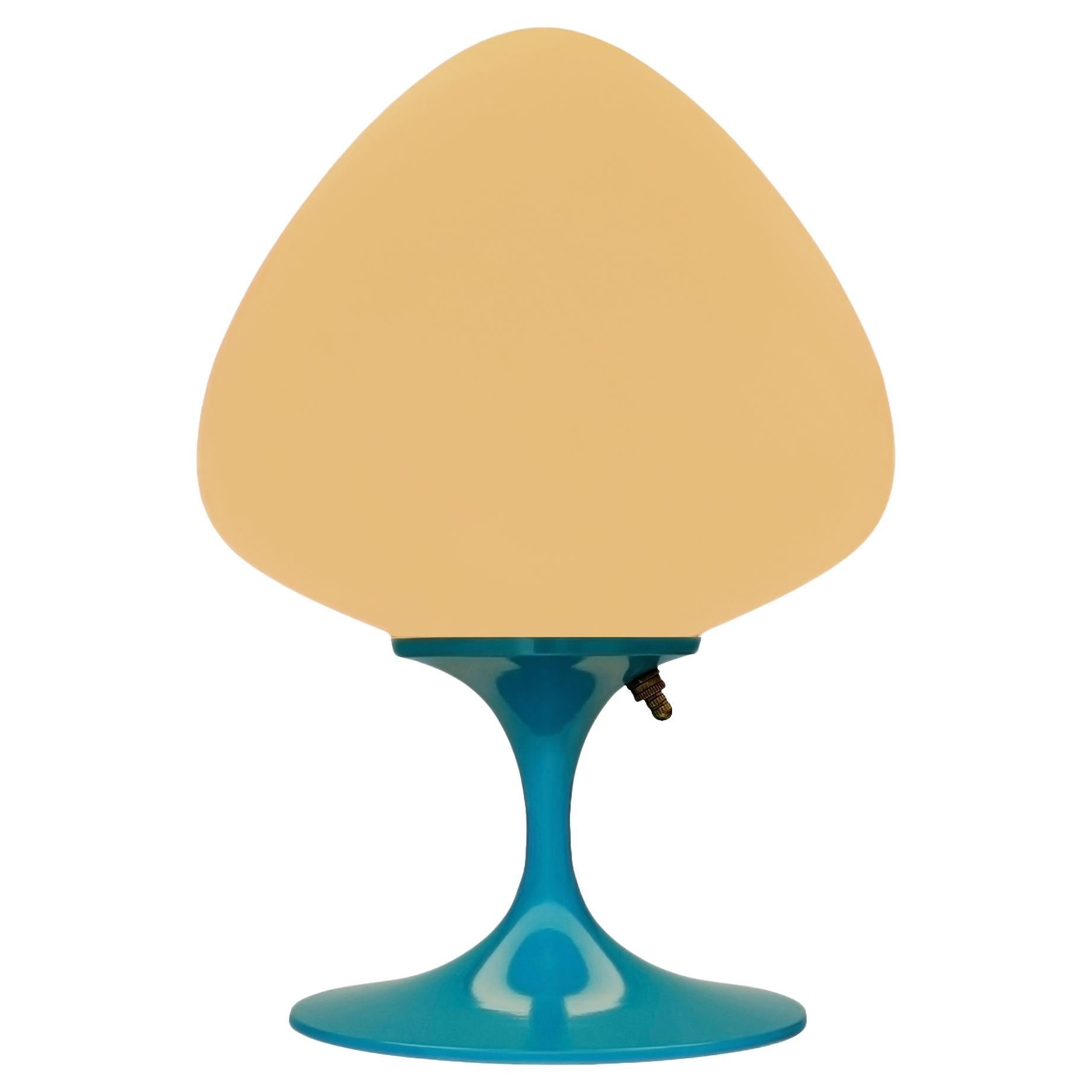 Modern Tulip Bedside Table Lamp or Desk Lamp by Designline in Retro Blue