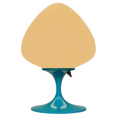 Modern Tulip Bedside Table Lamp or Desk Lamp by Designline in Retro Blue