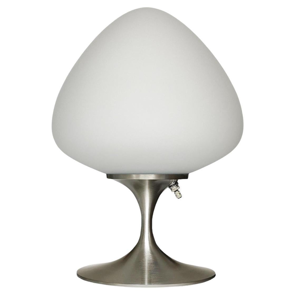 Modern Tulip Bedside Table Lamp or Desk Lamp by Designline in Silver Chrome