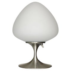 Modern Tulip Bedside Table Lamp or Desk Lamp by Designline in Silver Chrome