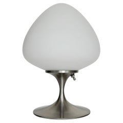 Modern Tulip Bedside Table Lamp or Desk Lamp by Designline in Silver Nickel
