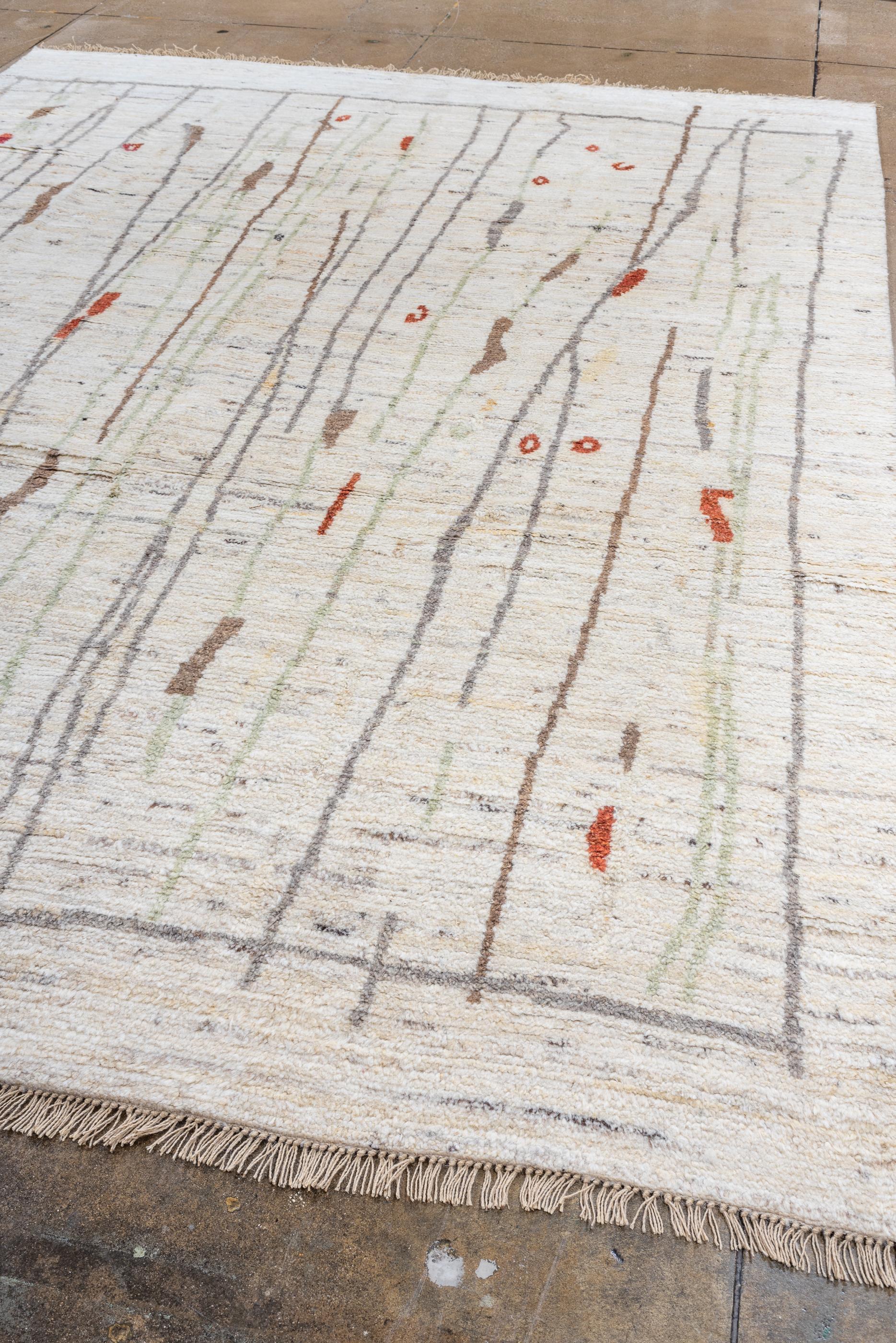 Hand-Knotted Modern Tulu Indian Rug