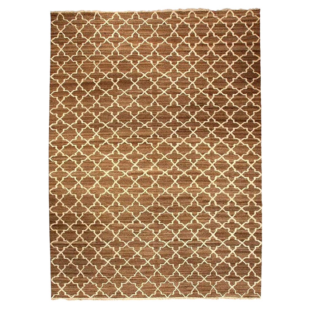 Modern Tulu Nadu Alhambra Petite Brown and Beige Rug by Doris Leslie Blau