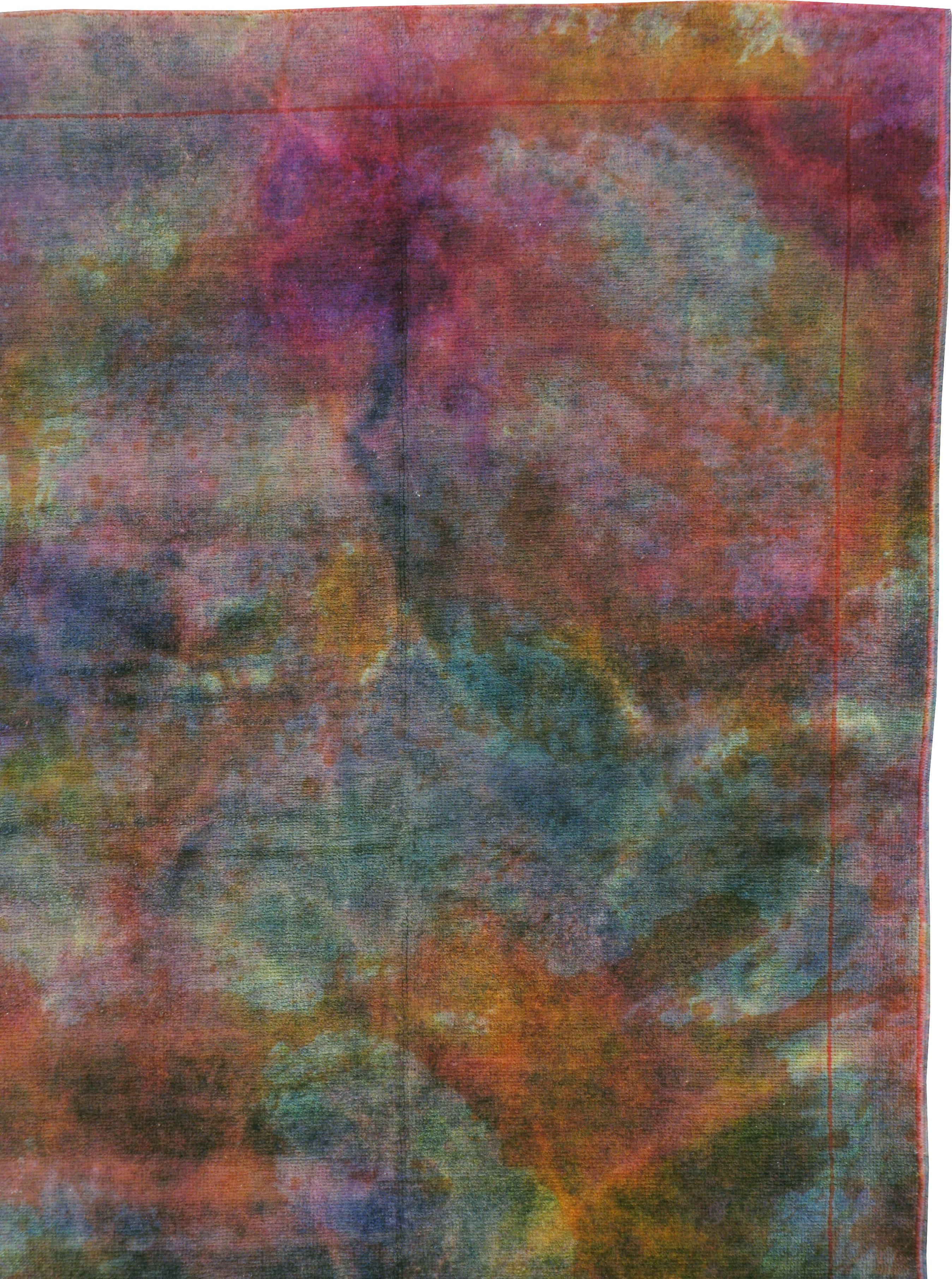 Modern Handmade Turkish Tie-Dye Room Size Rug In New Condition In New York, NY