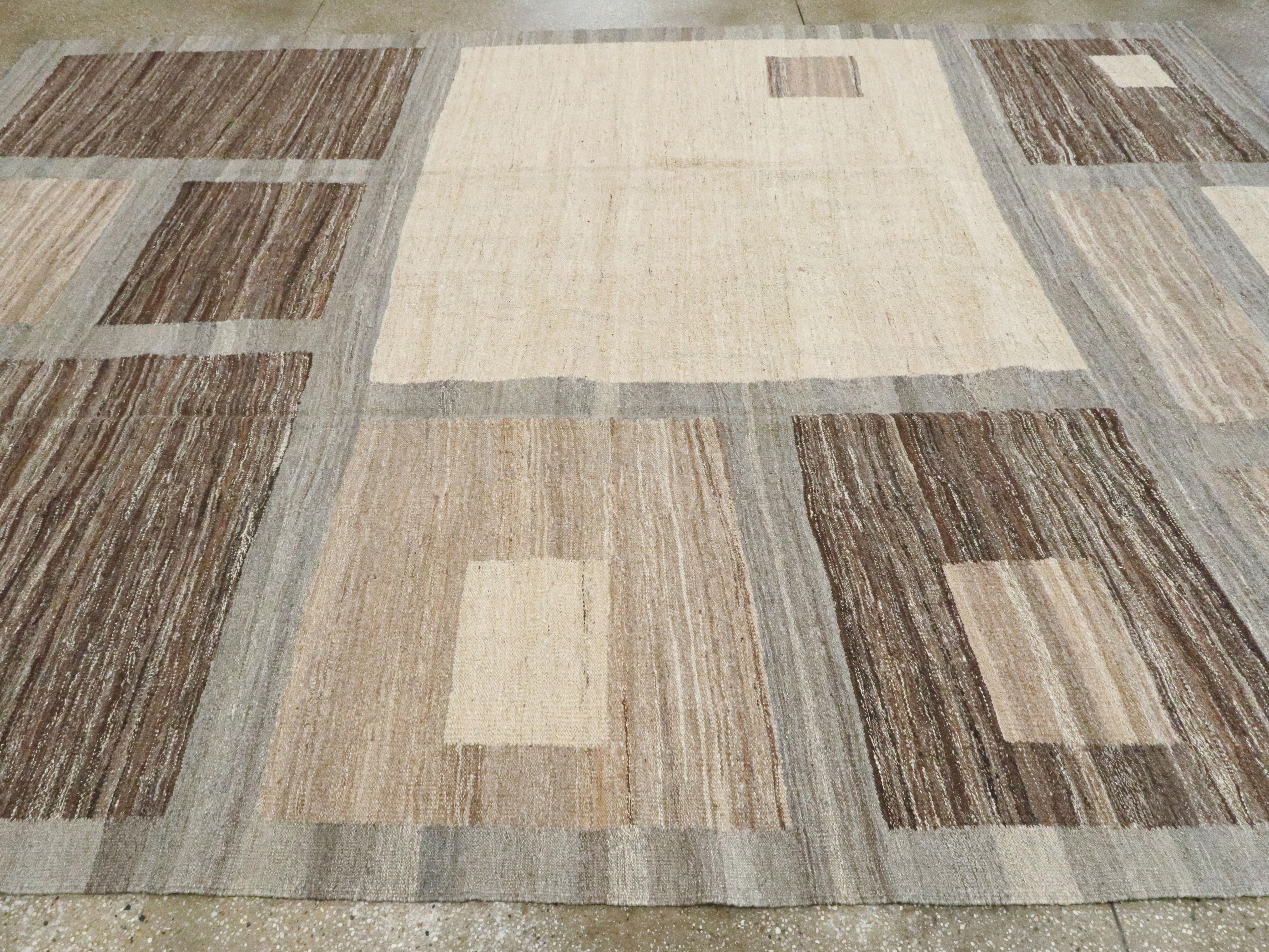 Modern Turkish Flat-Weave Carpet 4