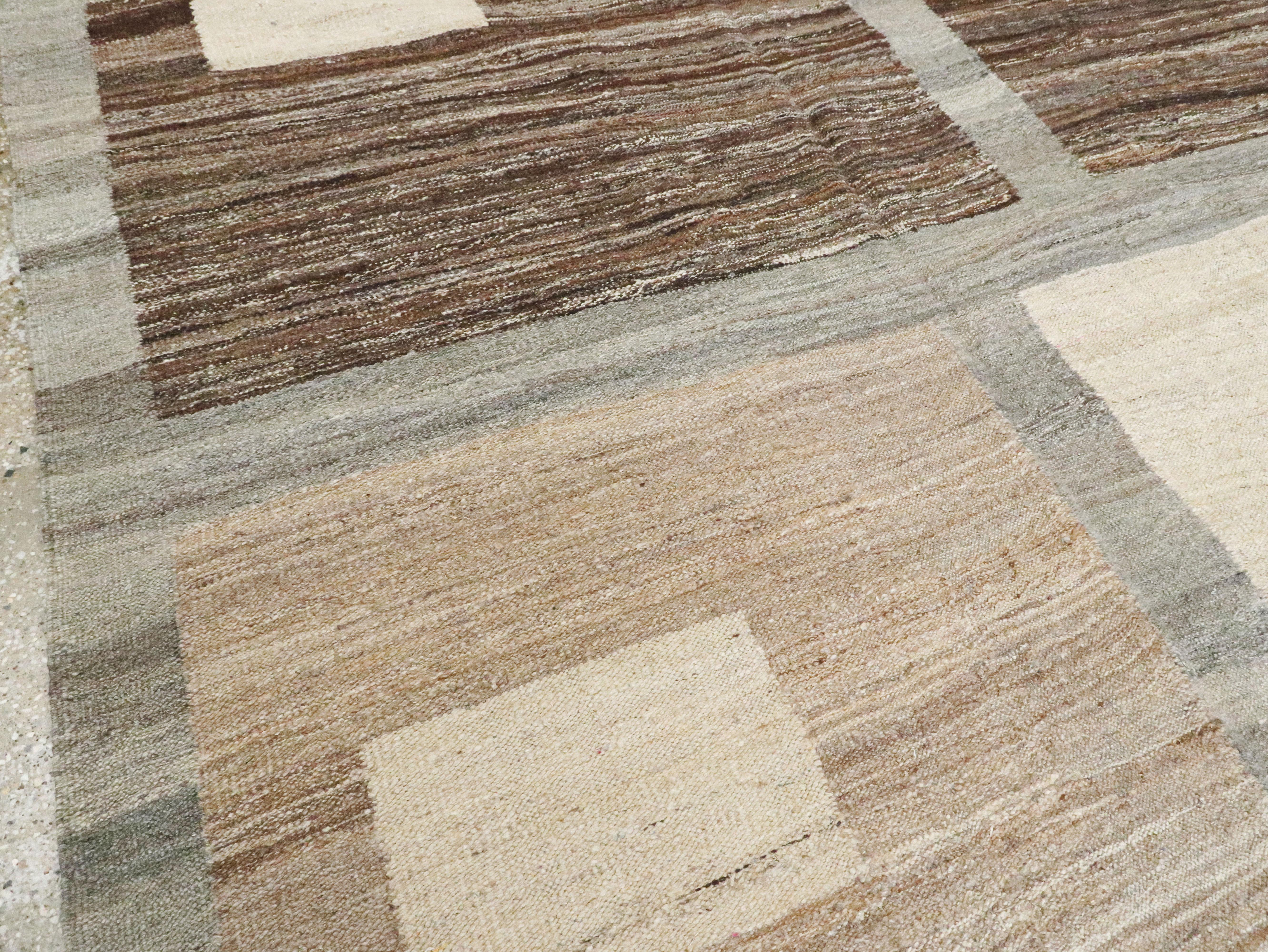 Modern Turkish Flat-Weave Carpet 1