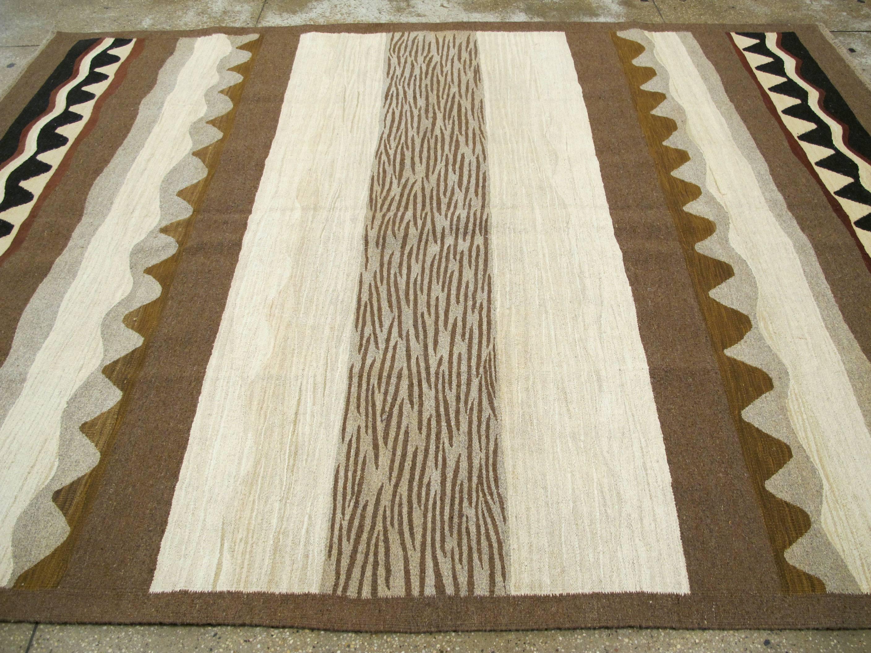 Moderner moderner türkischer Flachgewebe-Teppich im Angebot 1