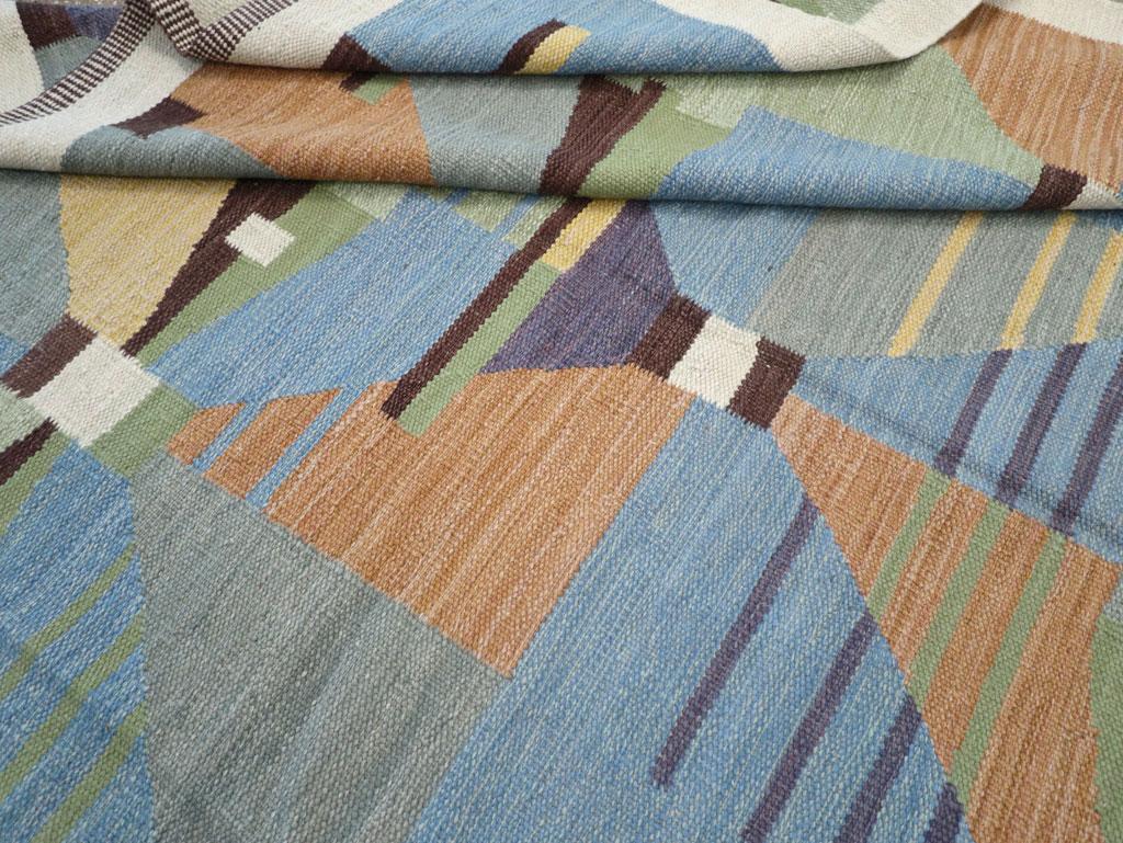 Modern Turkish Flatweave Kilim Room Size Carpet For Sale 1