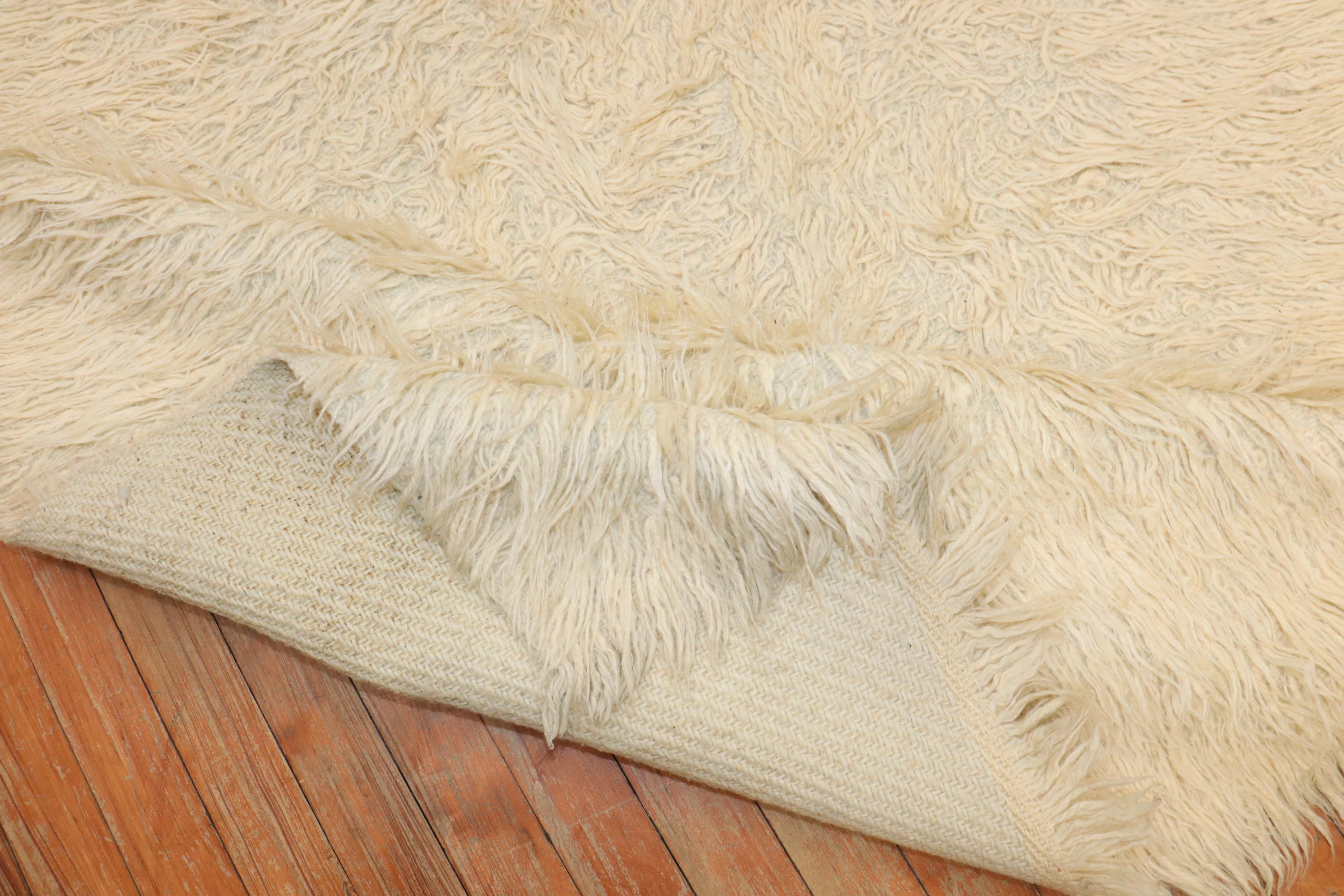 Moorish Modern Turkish Furry Mohair Rug For Sale