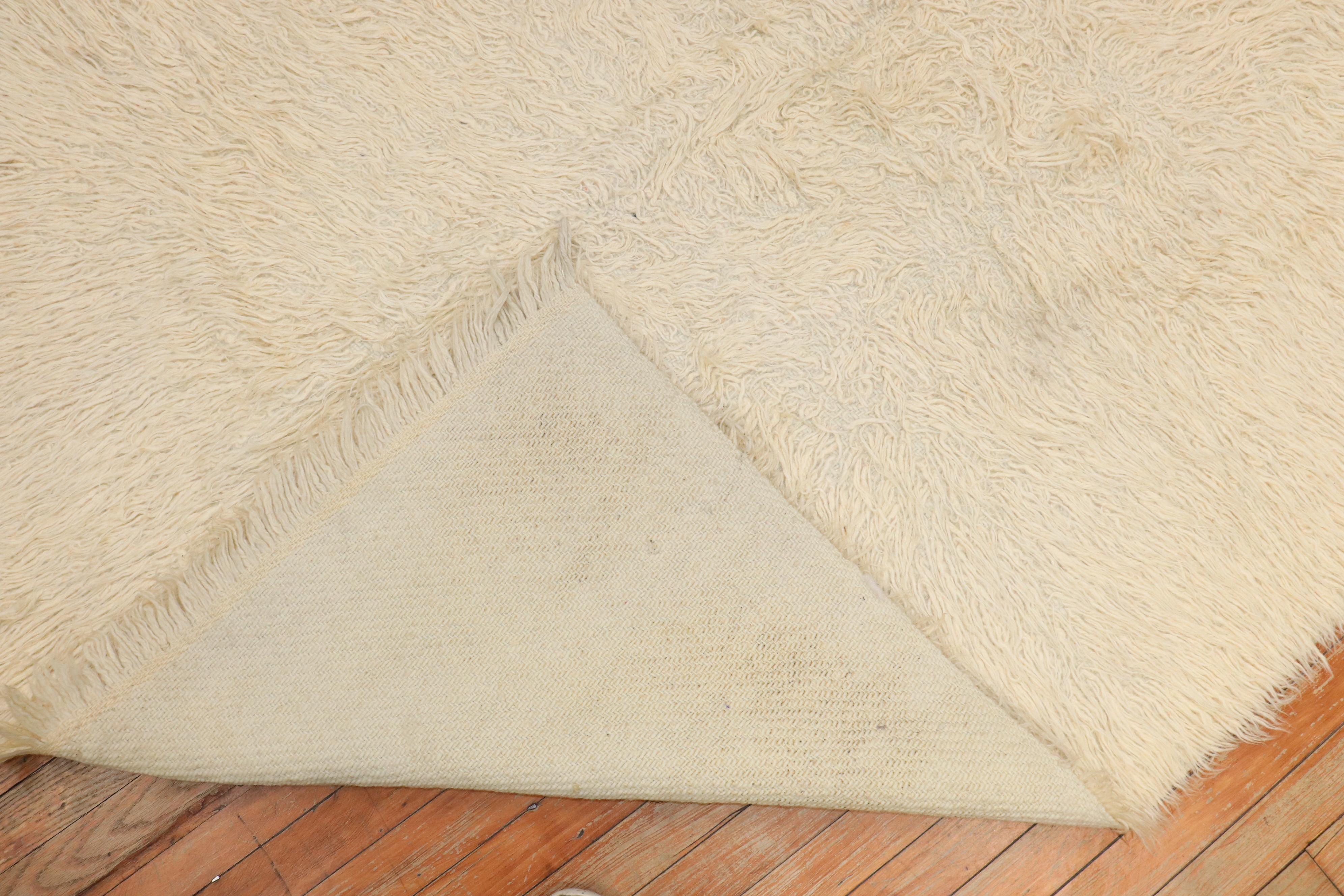 Contemporary Modern Turkish Furry Mohair Rug For Sale