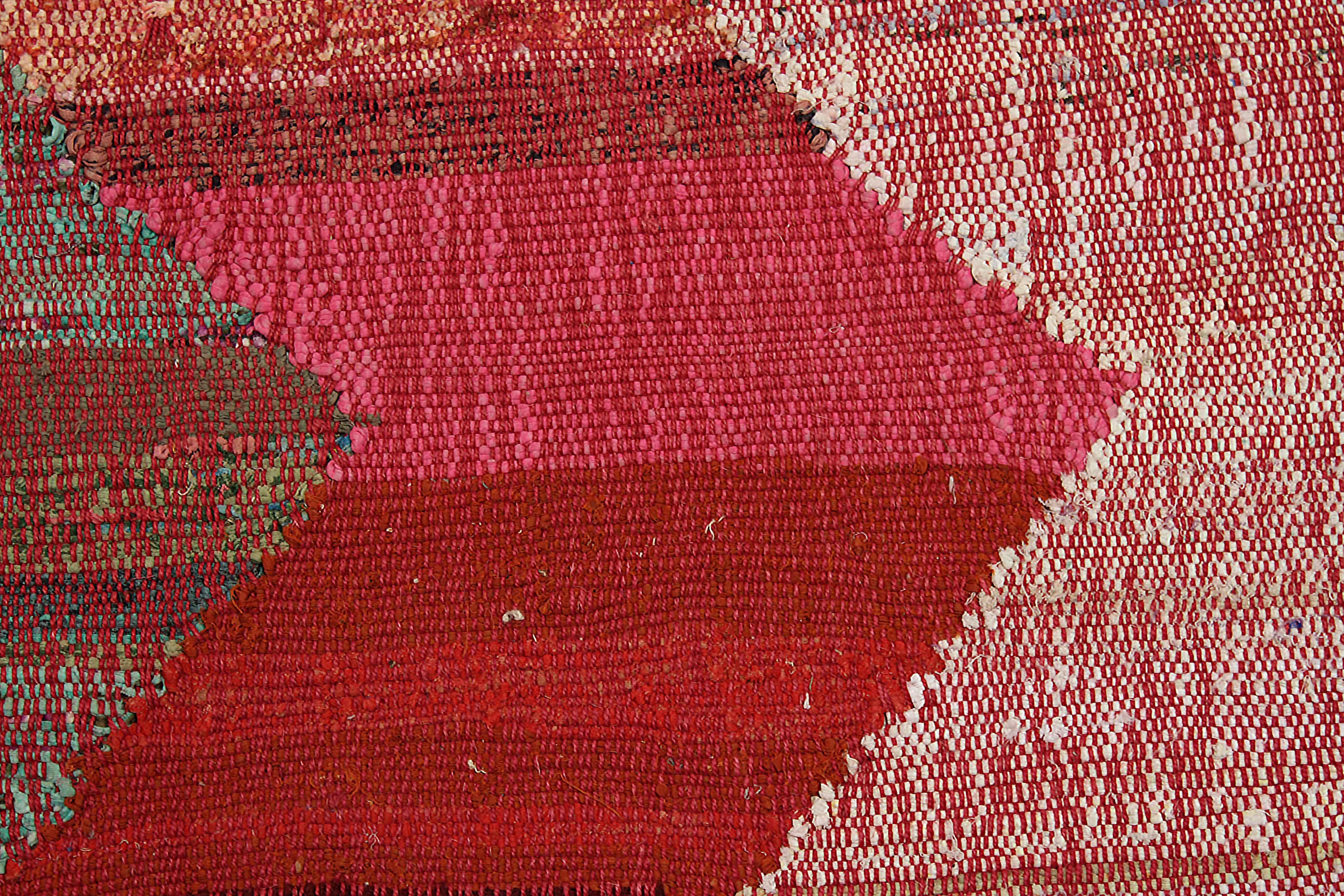 Alfombra Kilim Turca Moderna de Lana Antigua con Detalles de Chevron de Colores en Nuevo estado para la venta en Dallas, TX