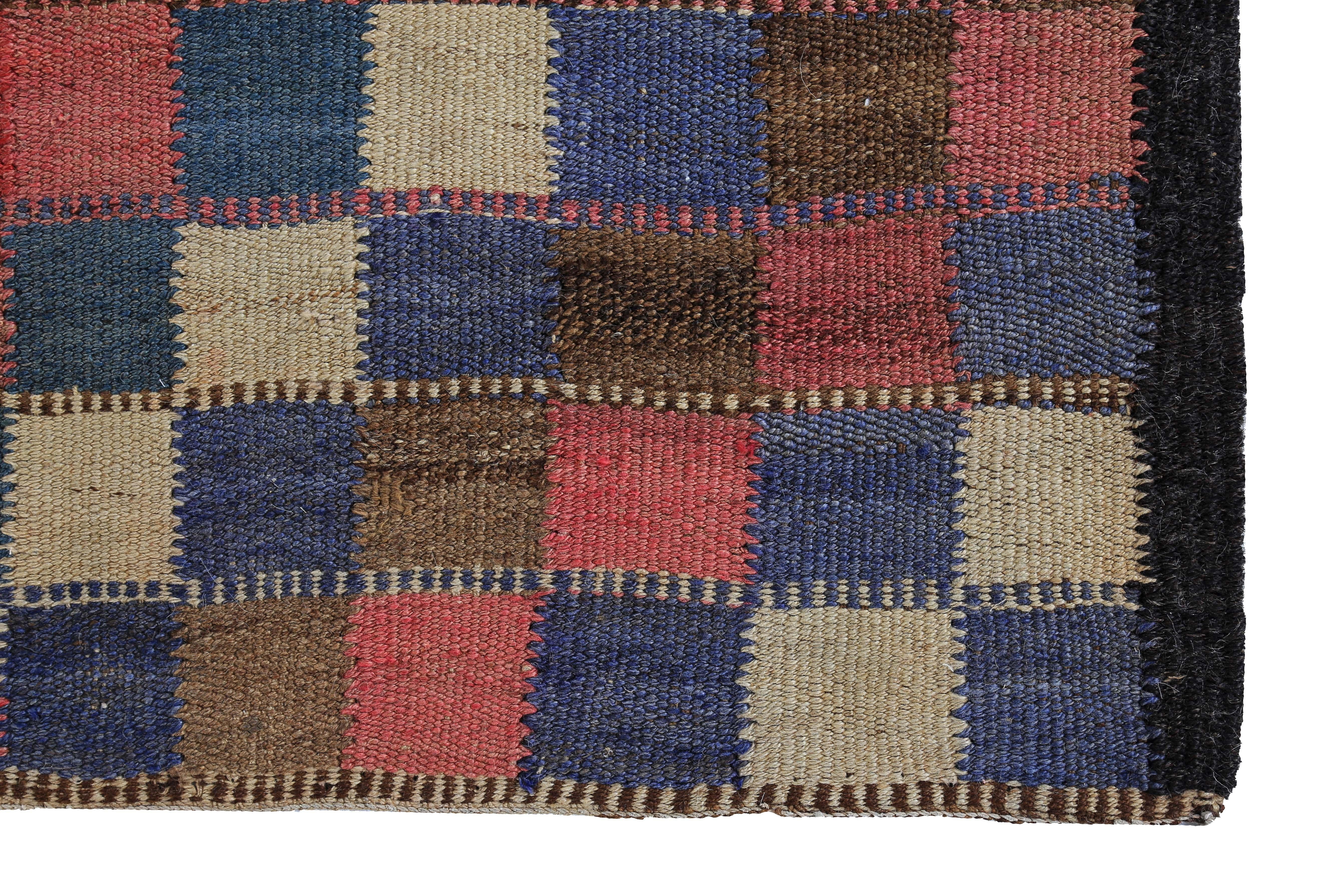 pink and blue turkish rug