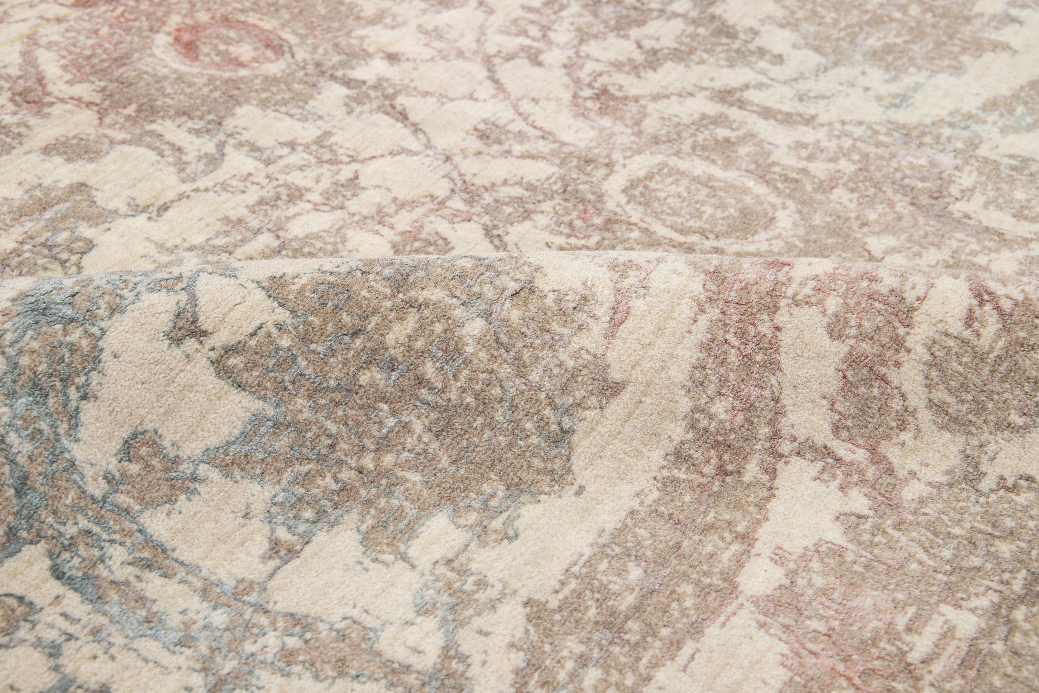 Tappeto turco moderno in lana di design/One in beige in vendita 2