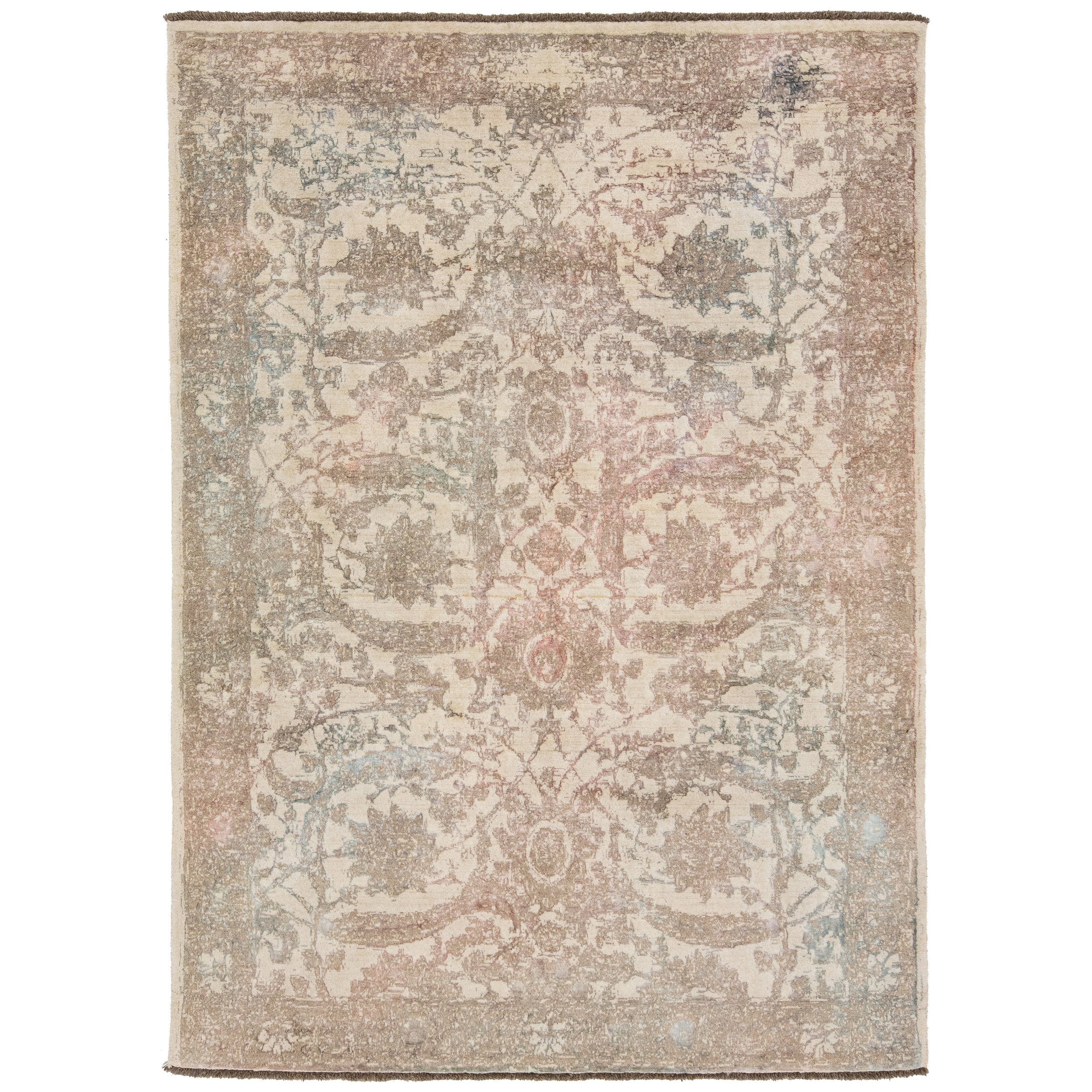 Tappeto turco moderno in lana di design/One in beige