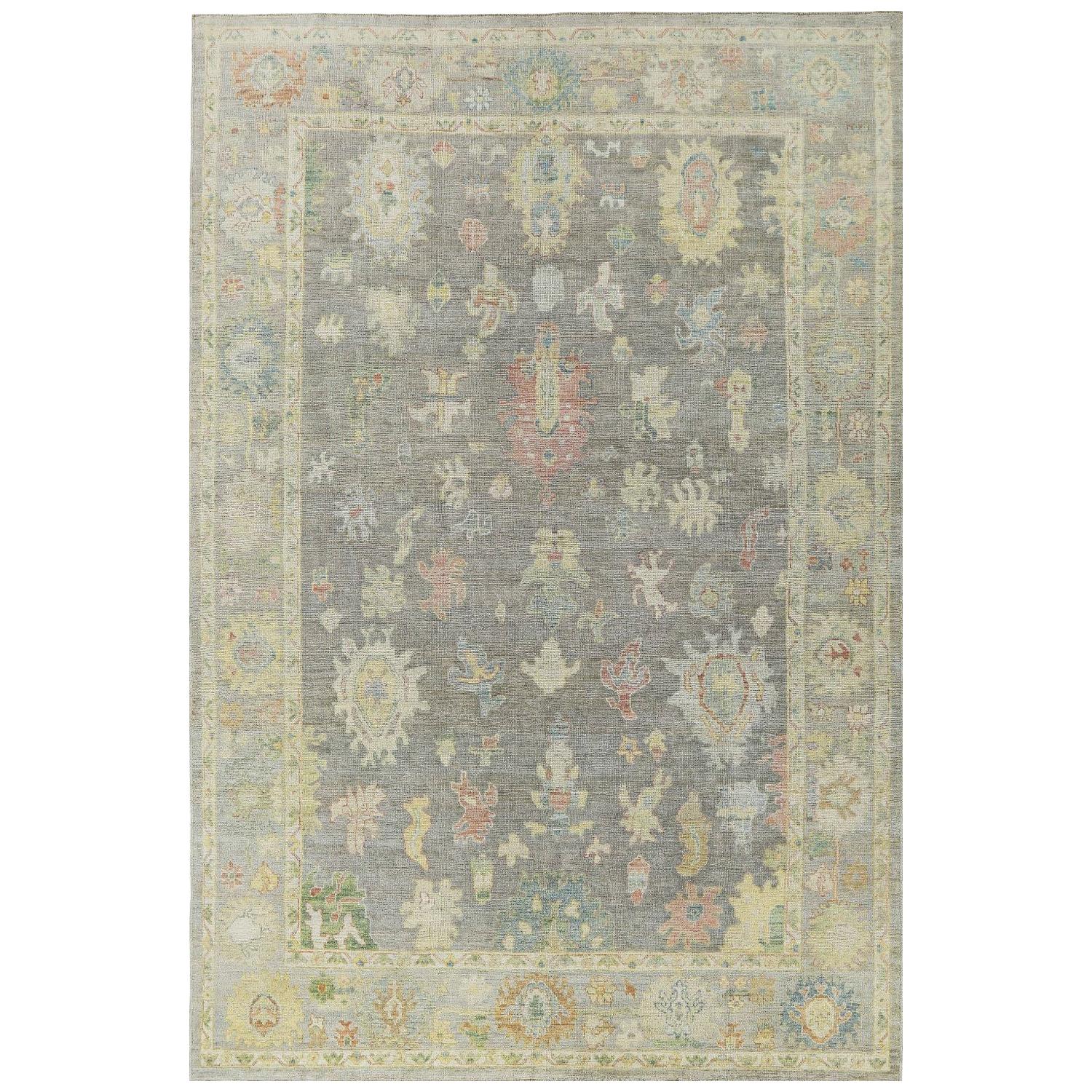 Nazmiyal Collection Modern Turkish Oushak.  11 ft. 7 in x 17 ft. 10 in