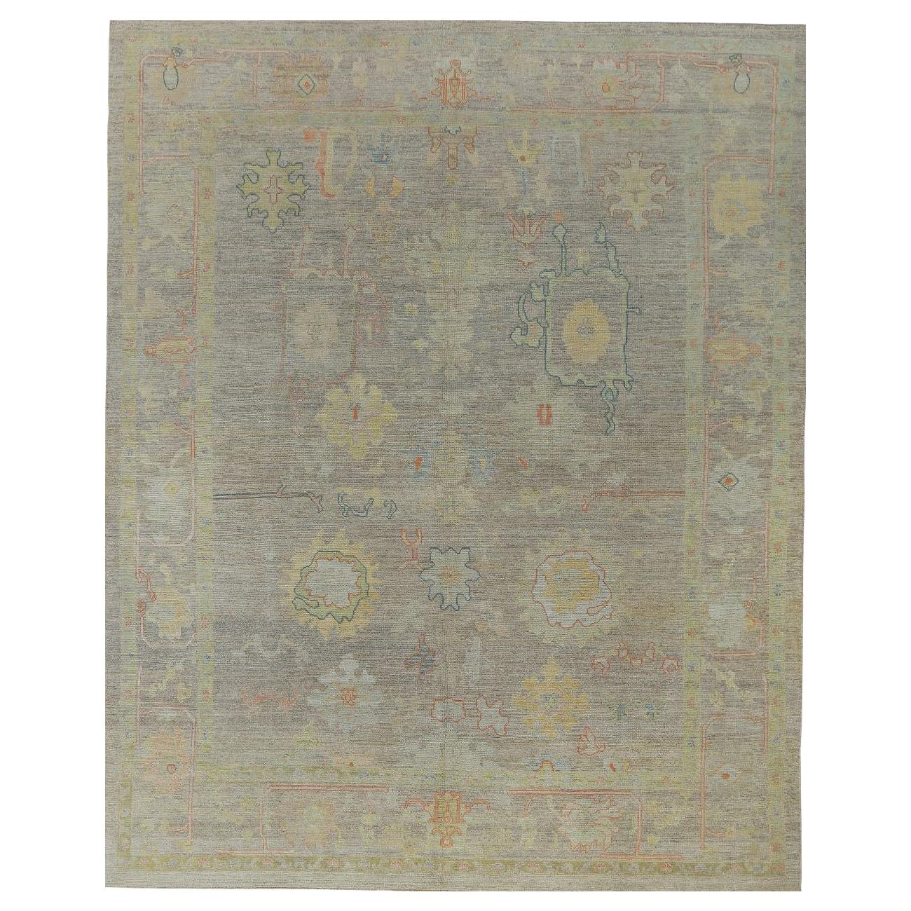 Nazmiyal Collection Modern Turkish Oushak. 13 ft 4 in x 16 ft 7 in
