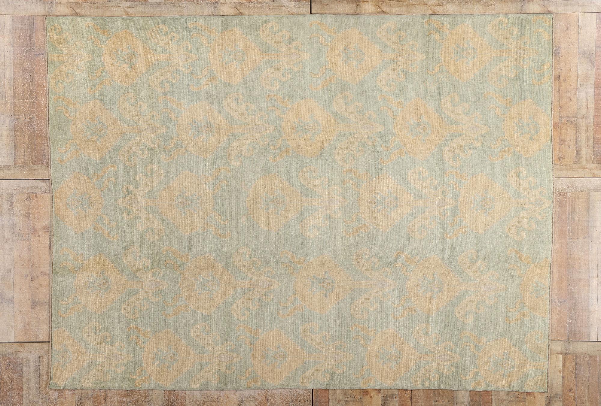 New Contemporary Turkish Oushak Rug with Modern Style in vendita 11