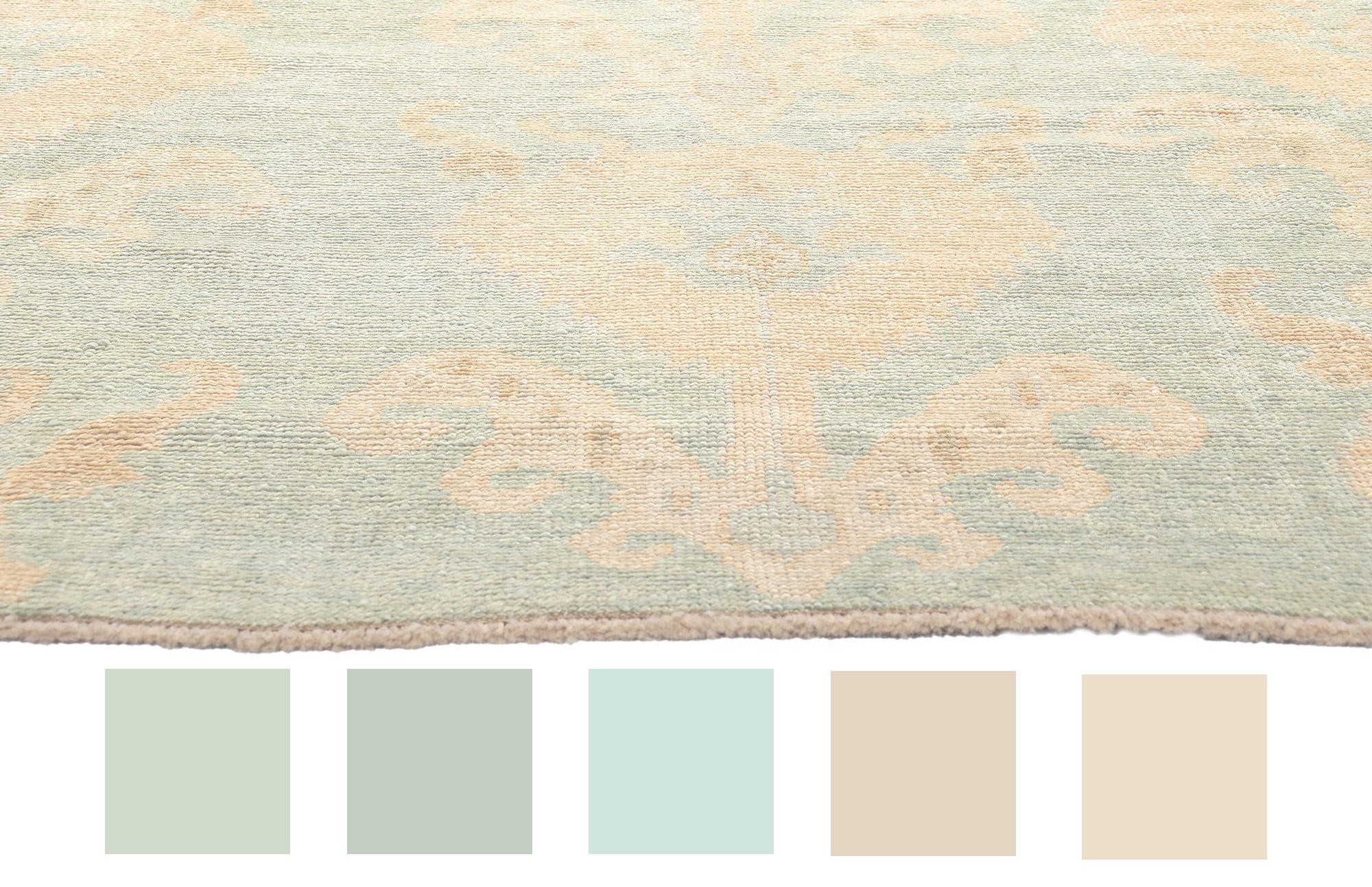 New Contemporary Turkish Oushak Rug with Modern Style in vendita 5