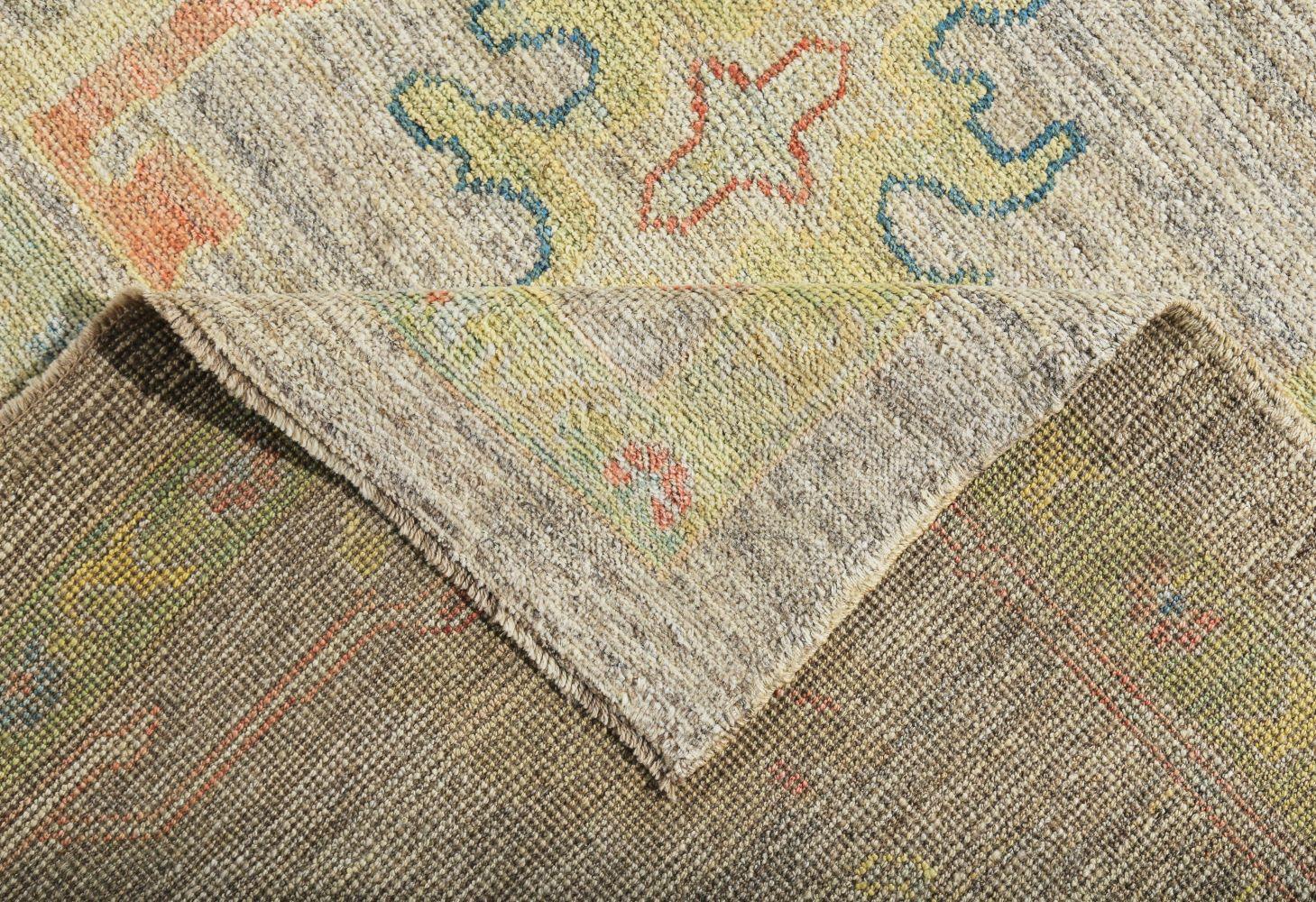 Wool Nazmiyal Collection Modern Turkish Oushak. 13 ft 4 in x 16 ft 7 in