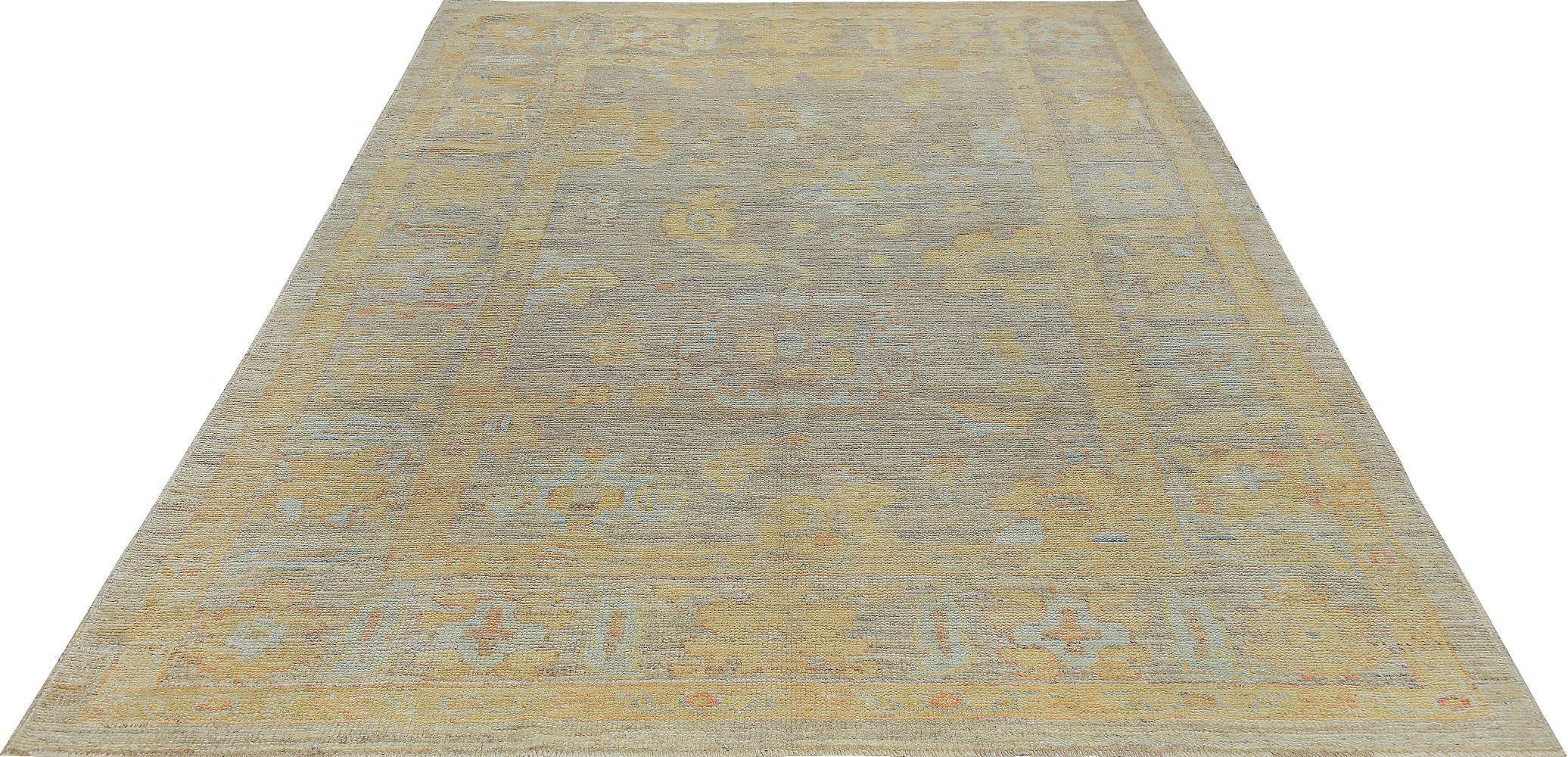 Contemporary Nazmiyal Collection Modern Turkish Oushak. 6 ft 5 in x 9 ft 7 in