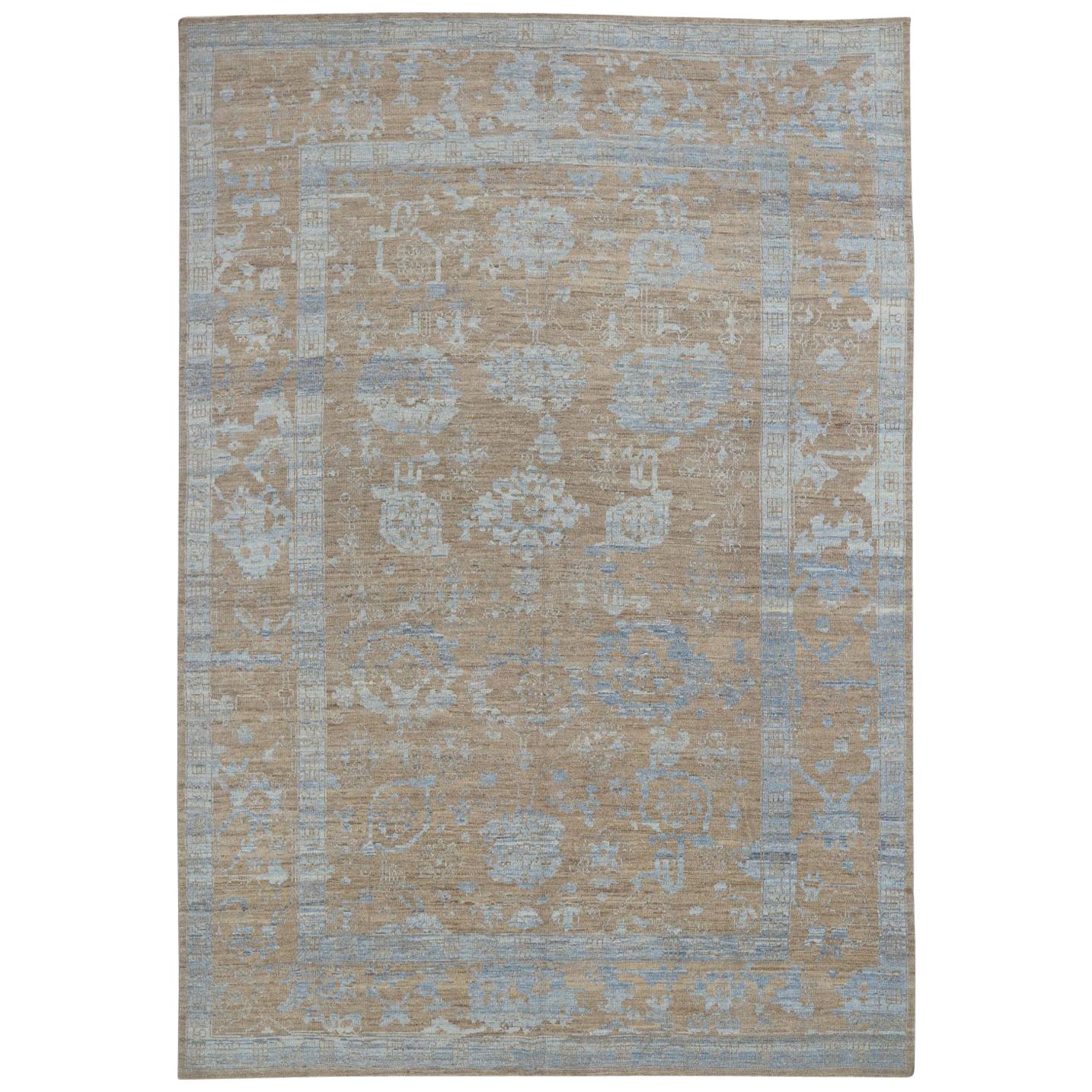 Modern Turkish Oushak Rug. Size: 10 ft x 14 ft (3.05 m x 4.27 m)