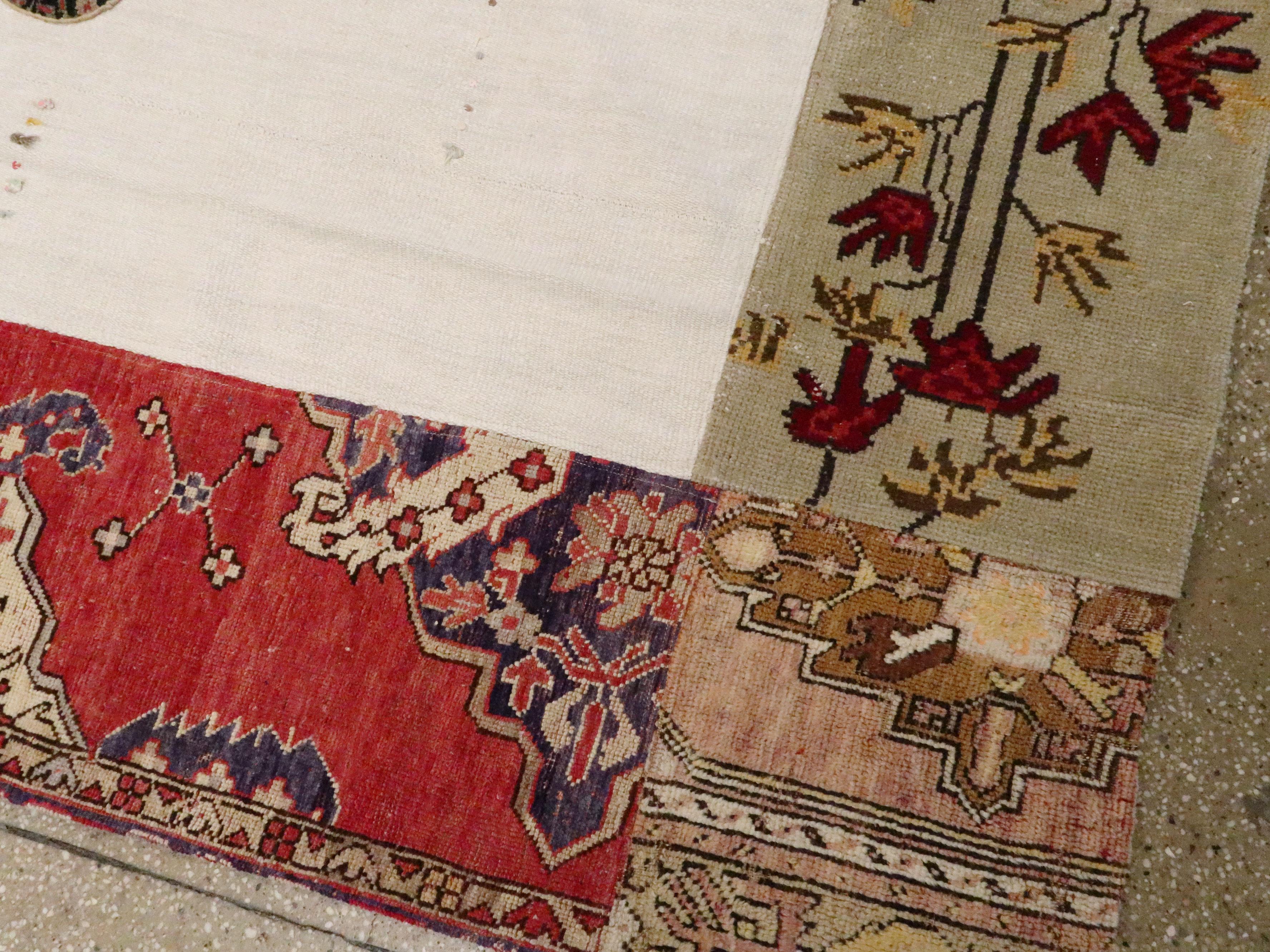 Modern Turkish Patchwork Carpet For Sale 2
