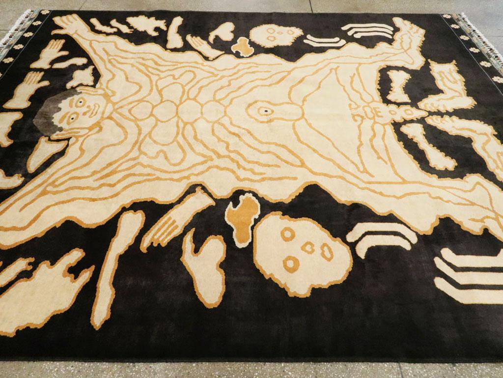 Tapis de chambre pictural turc moderne de taille Tantra en vente 1