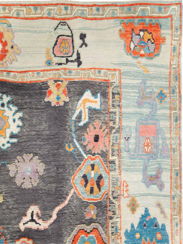 Modern Turkish Souf Oushak Carpet In New Condition For Sale In New York, NY