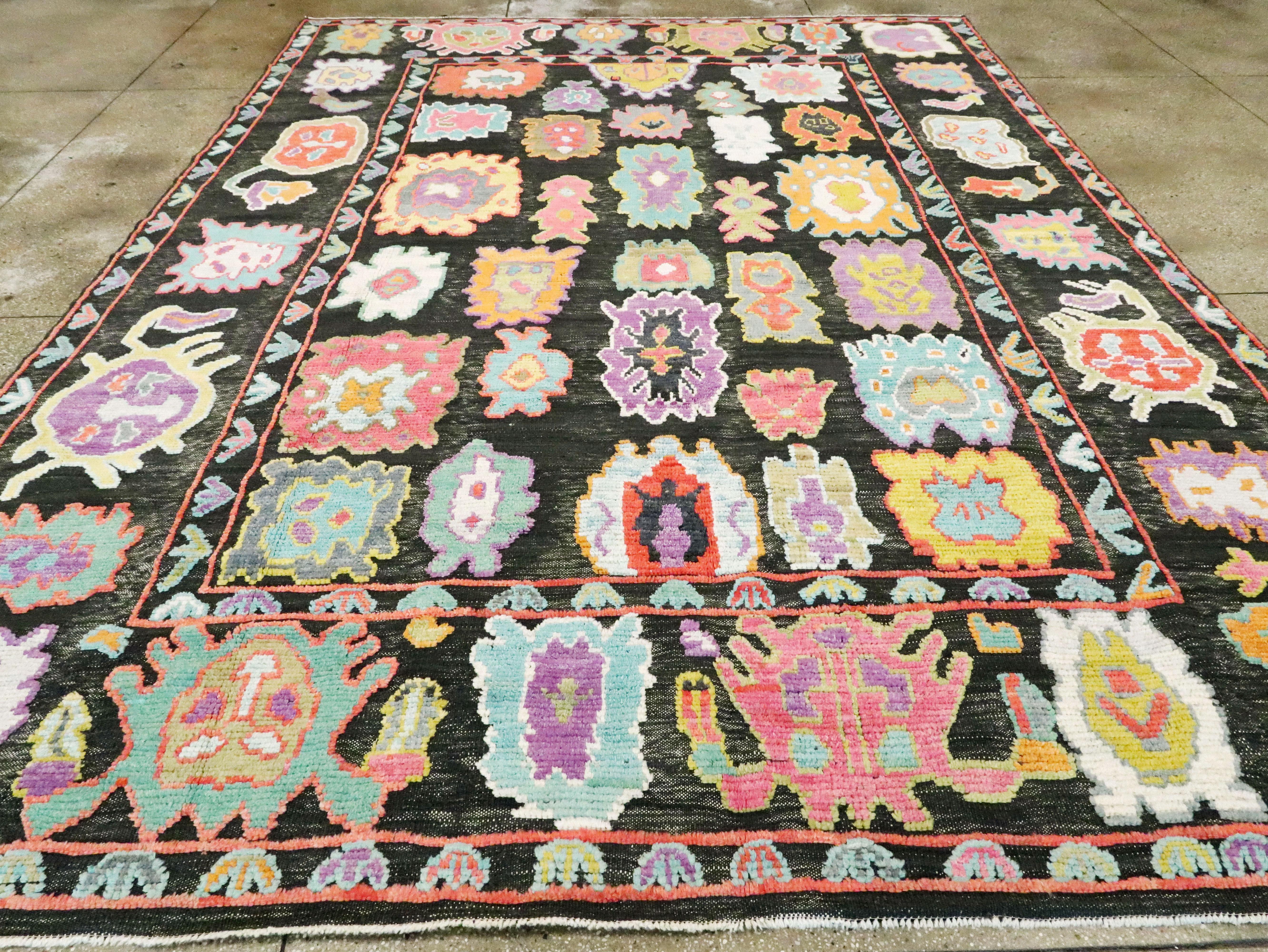 Contemporary Modern Turkish Souf Oushak Room Size Carpet