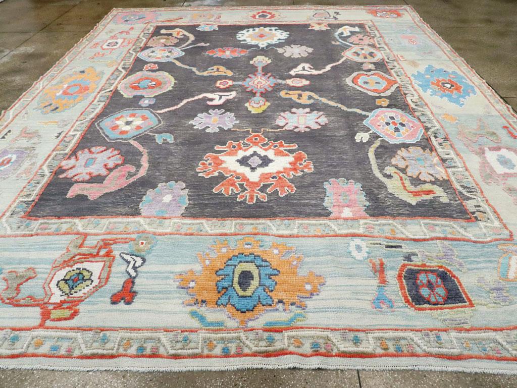 Wool Modern Turkish Souf Oushak Carpet For Sale