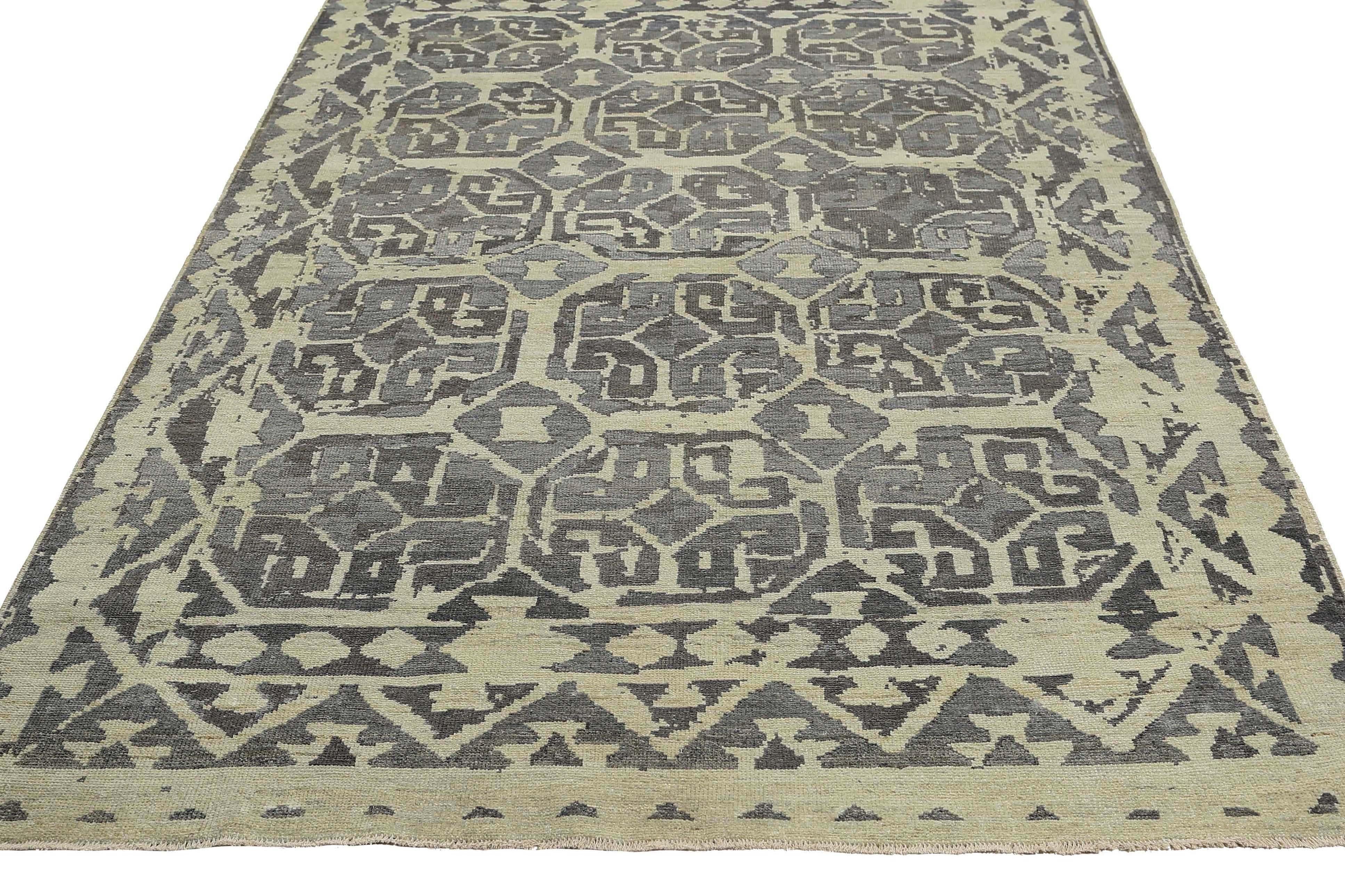Afghanistan Sultanabad Small Rug Circa 1990 - Wool Brown Ivory Design - 95570 For Sale 6