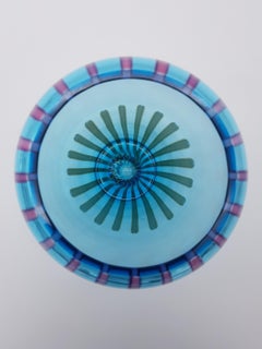 Modern Turquoise/Blue Murano-Glass Vase by Gino Cenedese E Figlio, late 1990s
