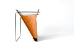 Modern Lightweight Leather Magazine Rack
