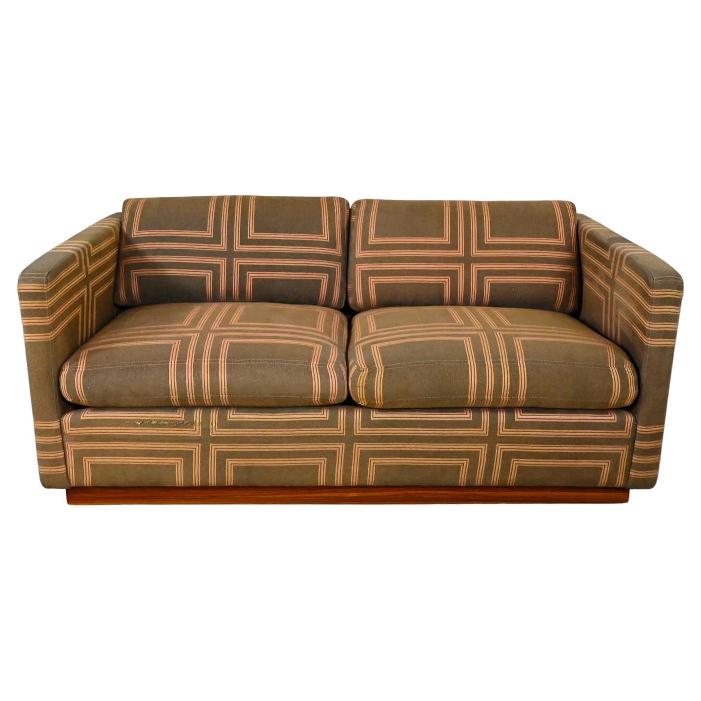 Modern Tuxedo Love Seat Sofa by Milo Baughman for Thayer Coggin Designer's Group