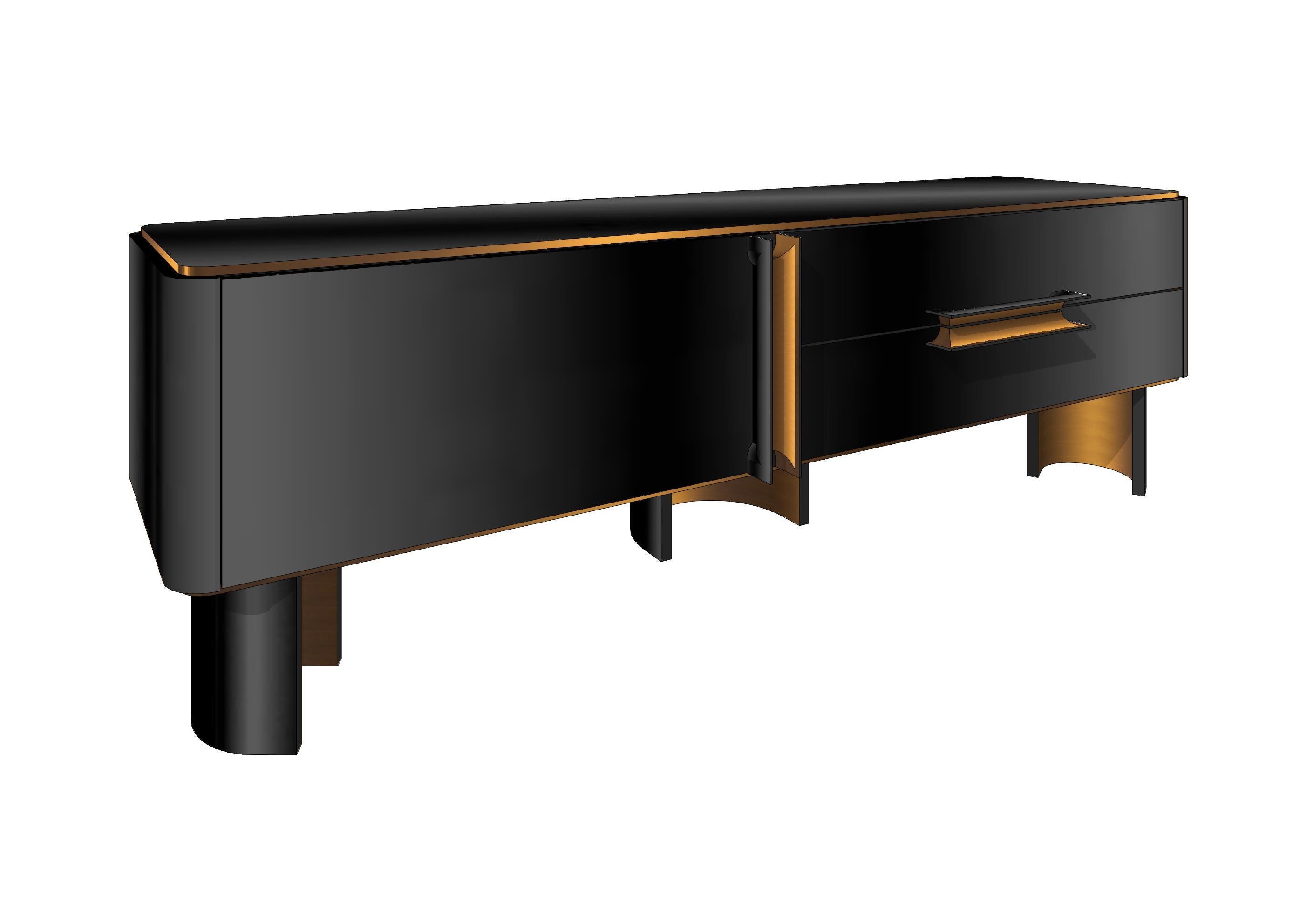 Modern TV table from Egli design.