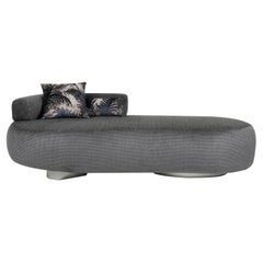 Tumbona gemela moderna, lino gris, hecha a mano en Portugal by Greenapple