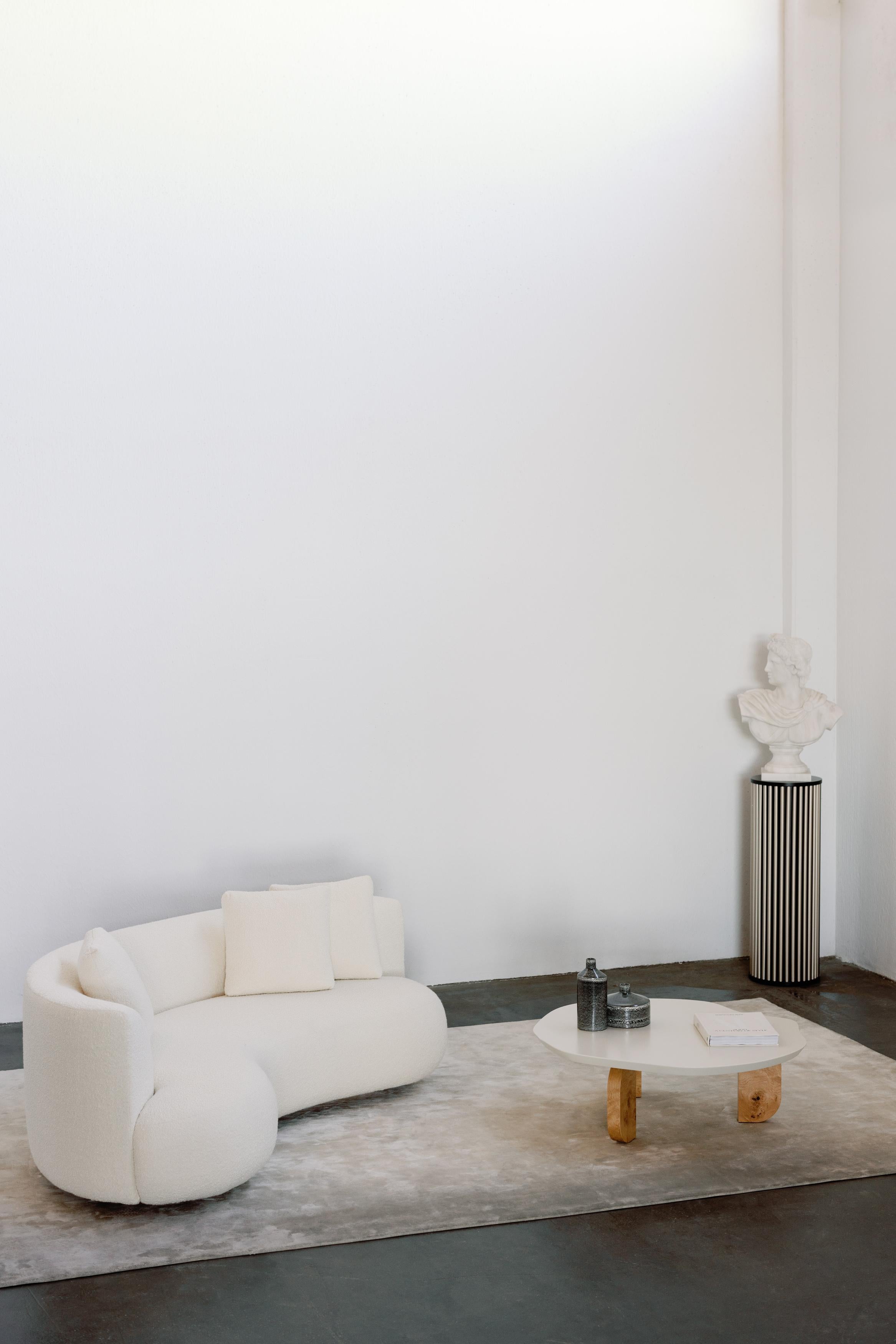 Modernes Zwillingssofa im Freien, DEDAR Beige Canvas, handgefertigt von Greenapple im Angebot 2