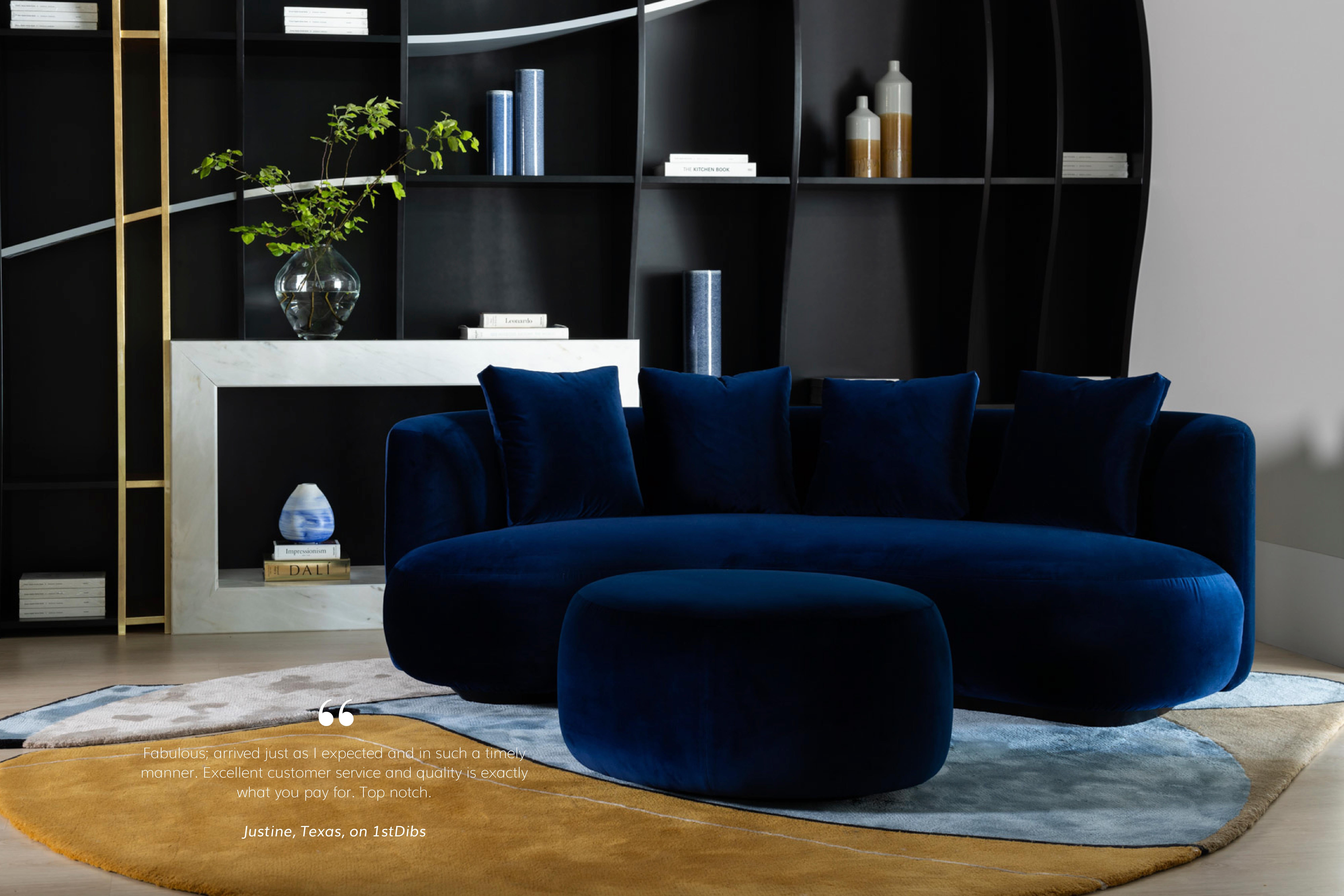 Contemporary Modern Twins Outdoors Sofa, DEDAR Libertino Velvet, Handmade Portugal Greenapple For Sale