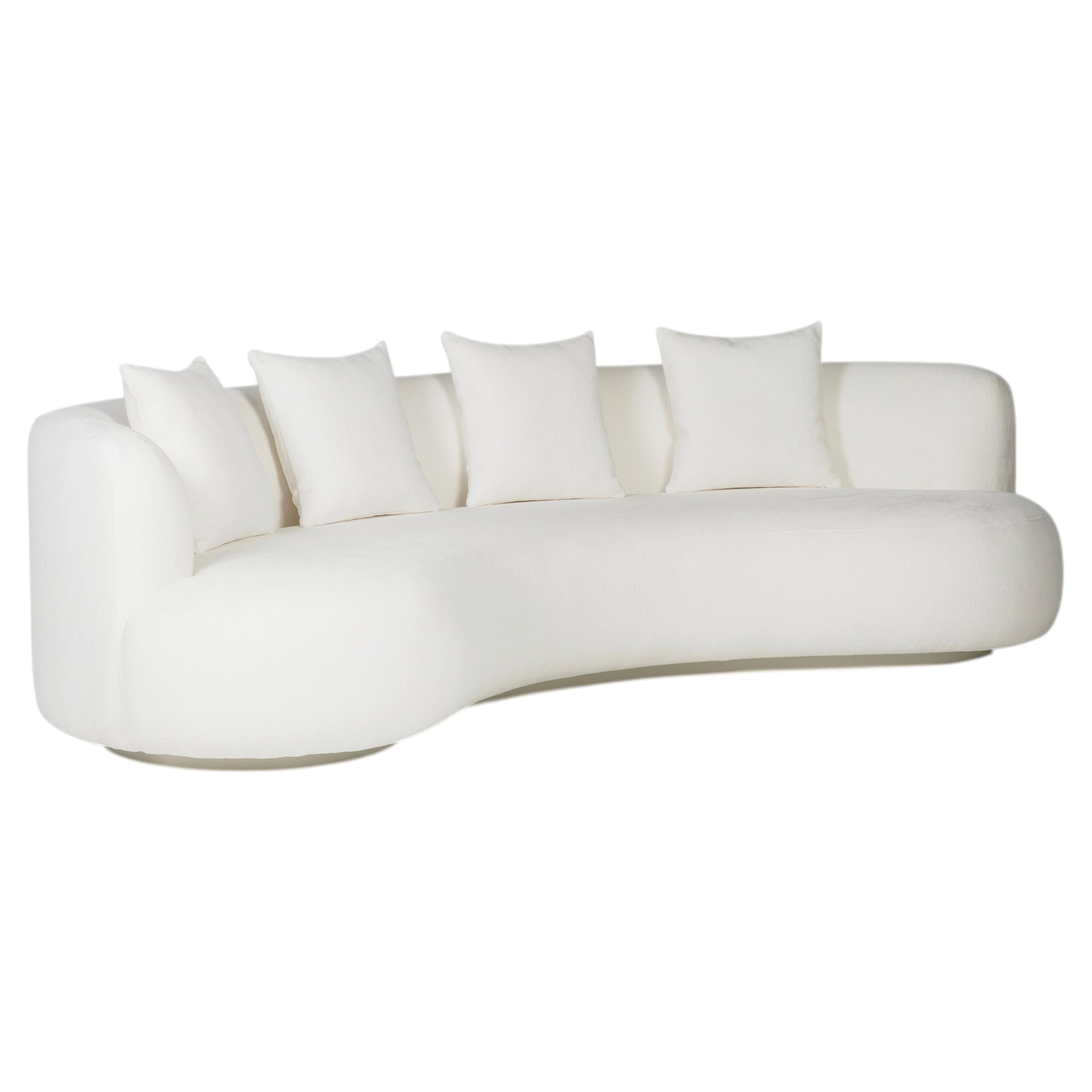 Modern Twins OUTDOORS White Boucle Sofa, Handmade in Portugal by Greenapple For Sale