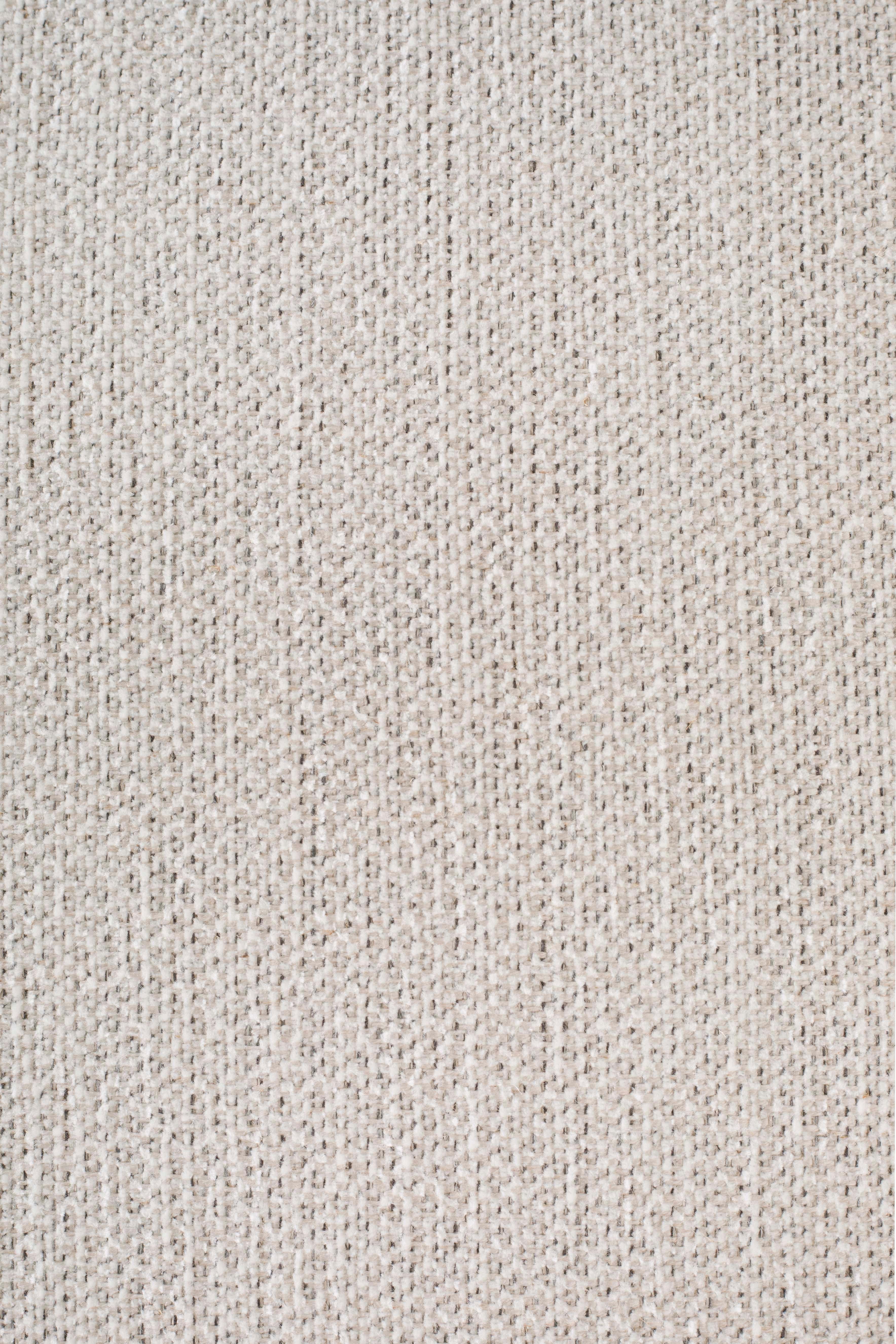 Modern Twins Pouf Ottoman, Beige Cotton Linen, Handmade Portugal by Greenapple For Sale 1