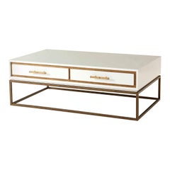 Modern Two-Drawer Lacquer Coffee Table