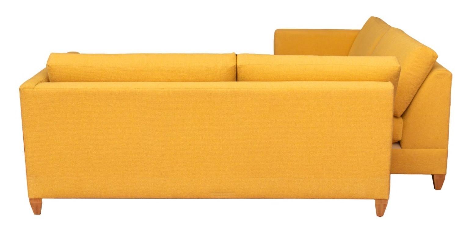 Modern Two-Piece Yellow Sectional Sofa 2