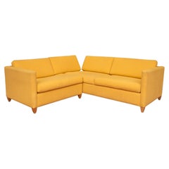 Modern Two-Piece Yellow Sectional Sofa