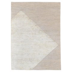 Modern Two-Textured Geometric Wool Rug 5'7''x7'9''
