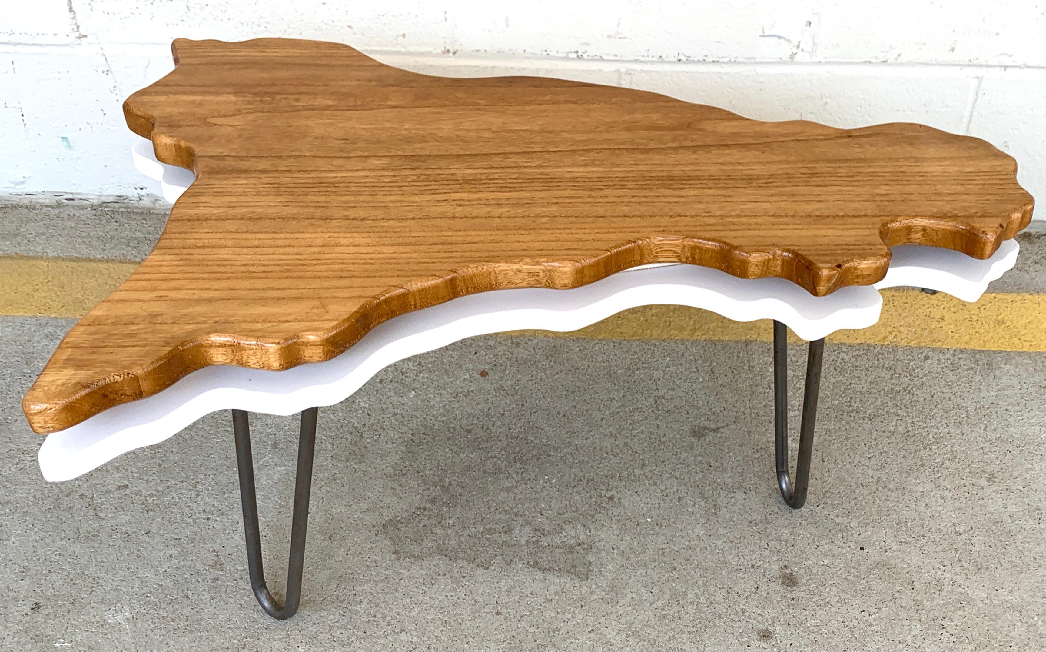 20th Century Modern Two-Tier Cloud Drinks/Side Table