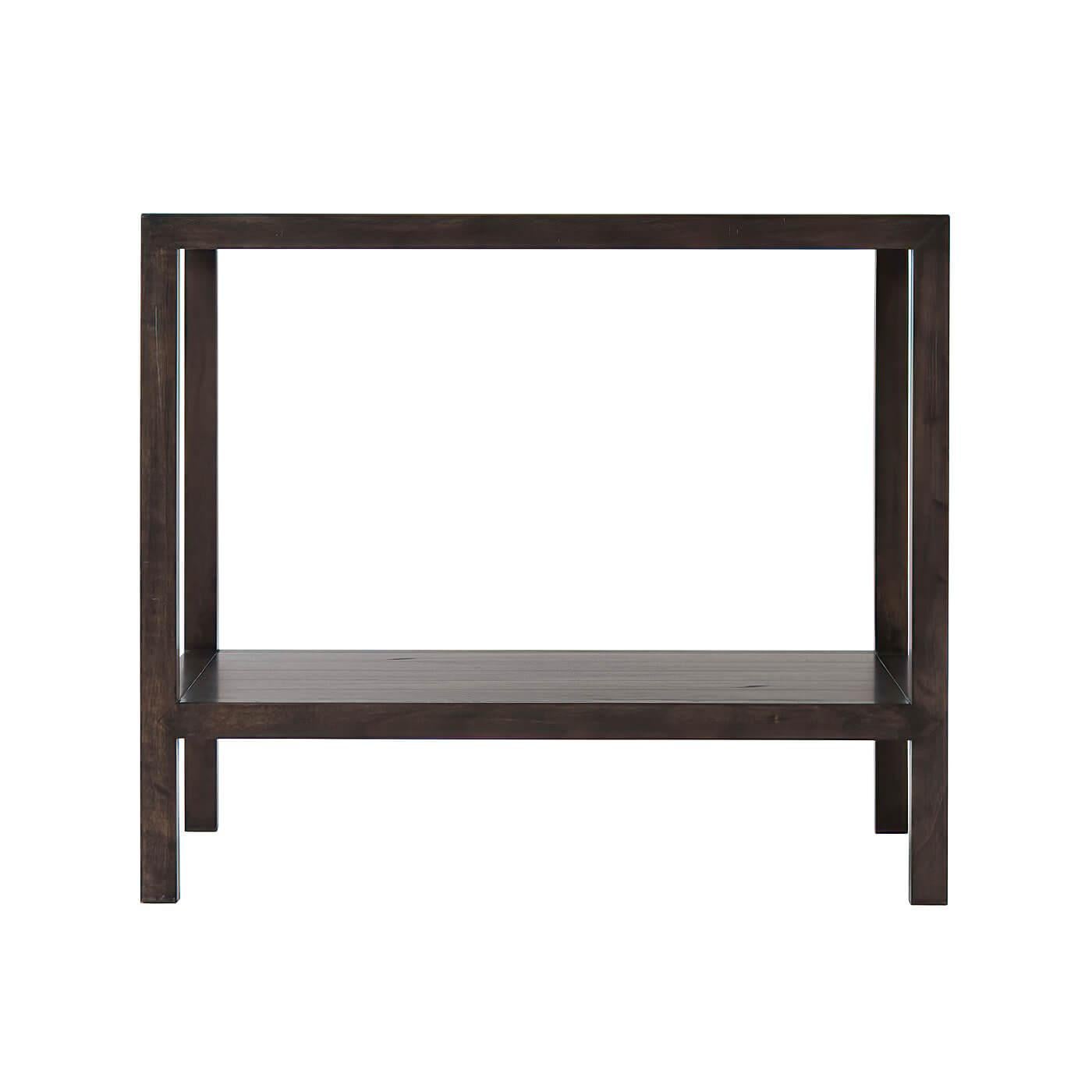 Vietnamese Modern Two-Tier End Table For Sale